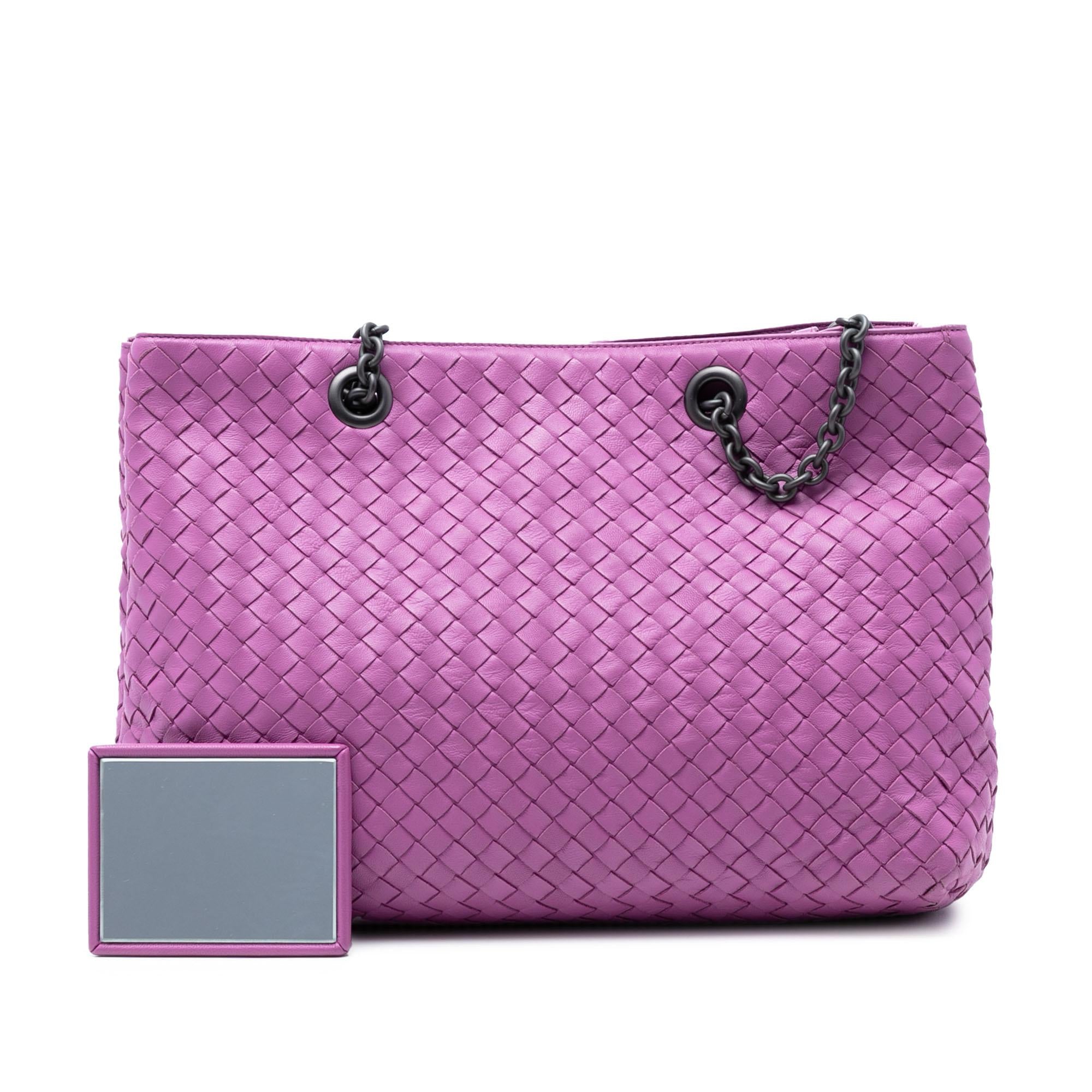 Bottega Veneta Medium Nappa Intrecciato Double Chain Tote