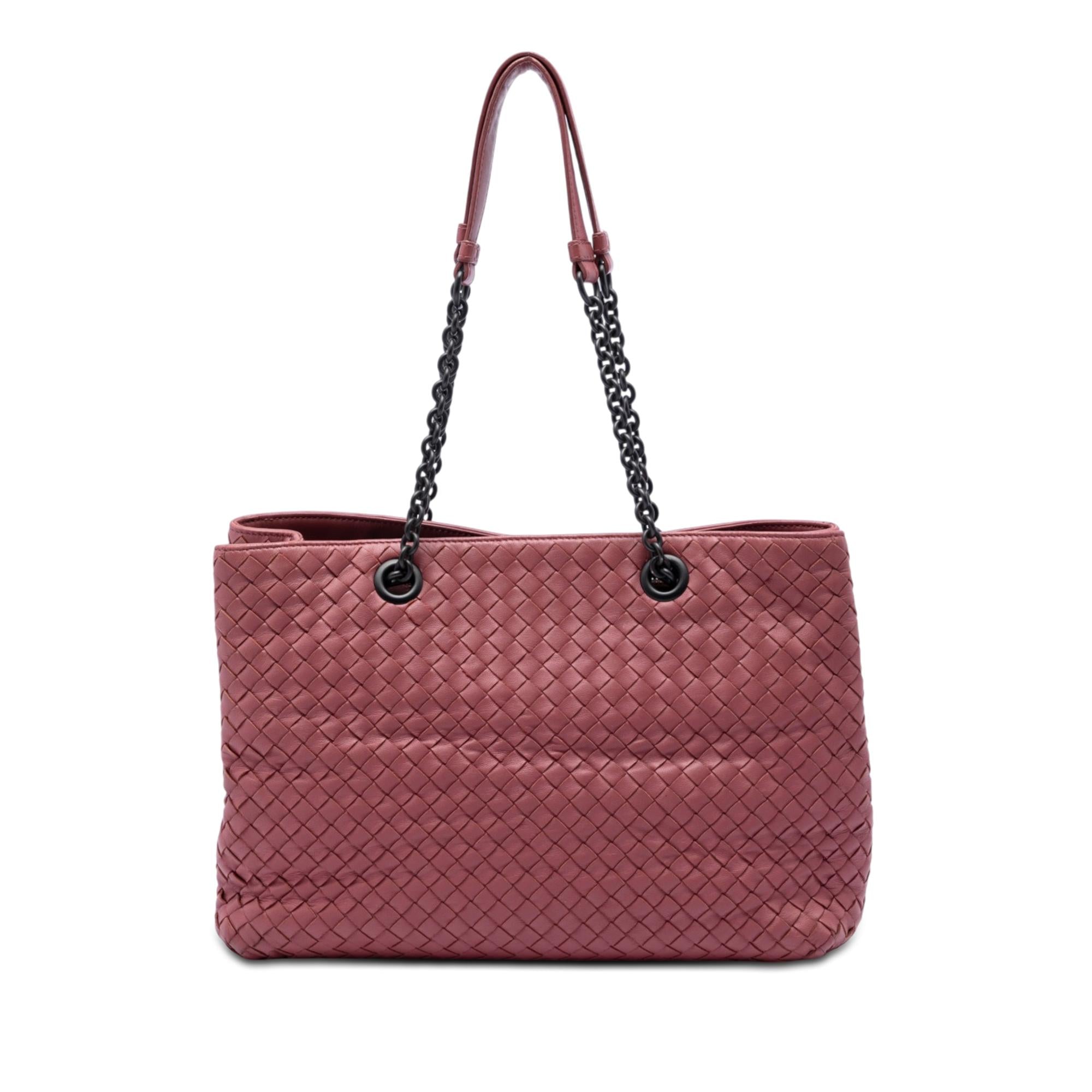 Bottega Veneta Medium Nappa Intrecciato Double Chain Tote