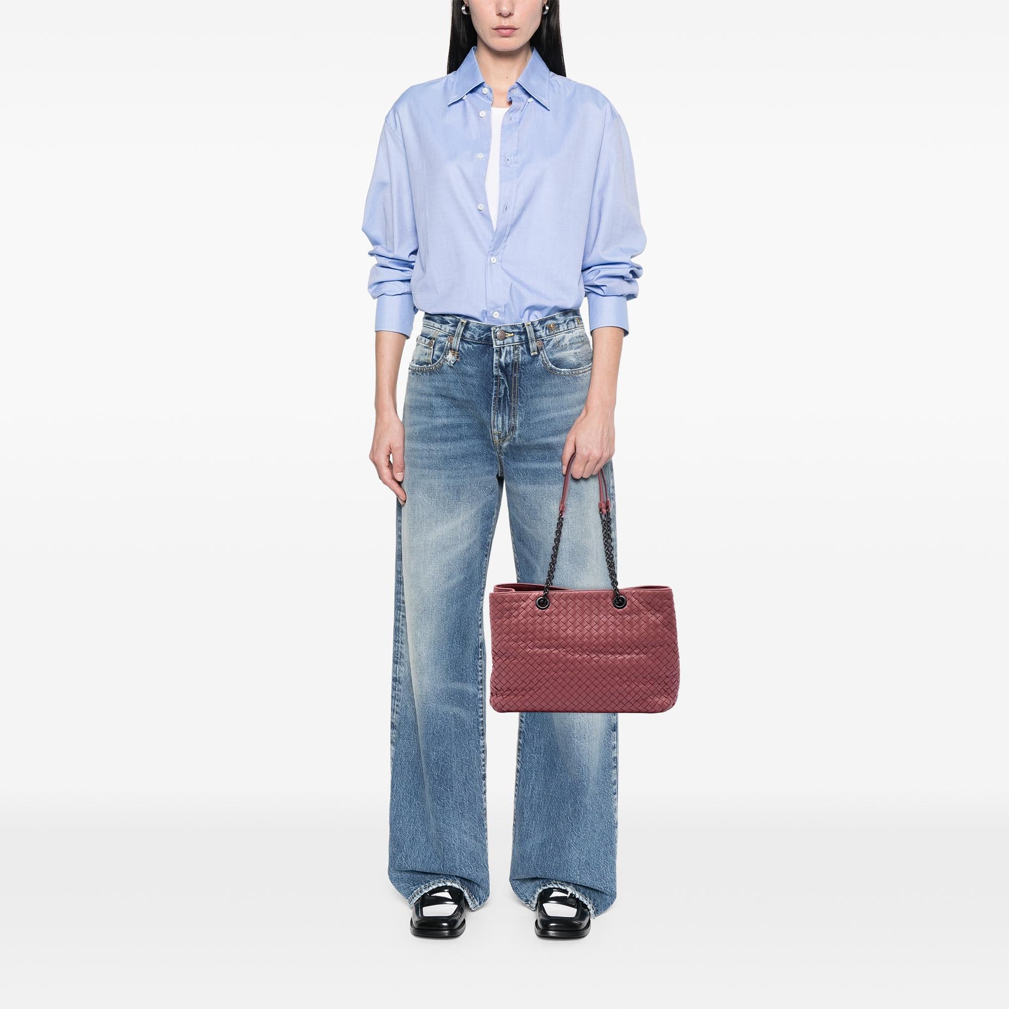 Bottega Veneta Medium Nappa Intrecciato Double Chain Tote
