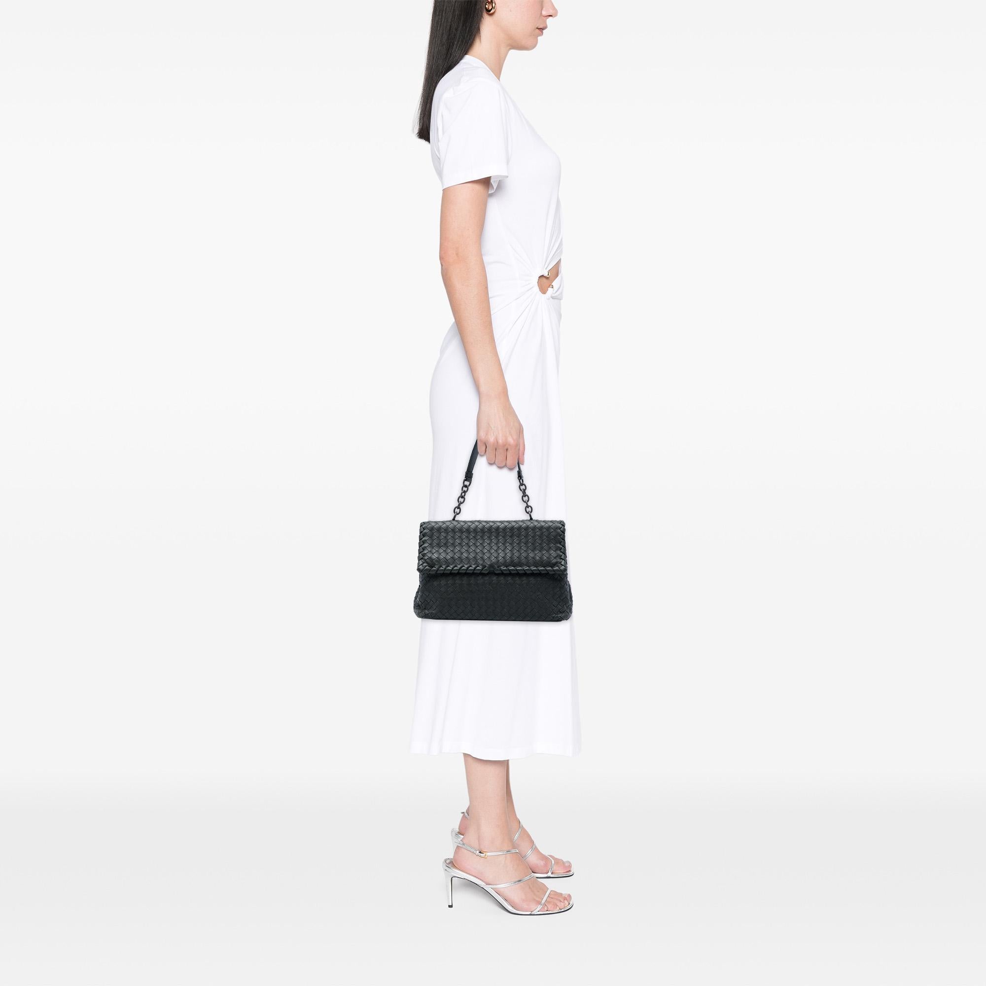 Bottega Veneta Medium Nappa Intrecciato Olimpia Shoulder Bag