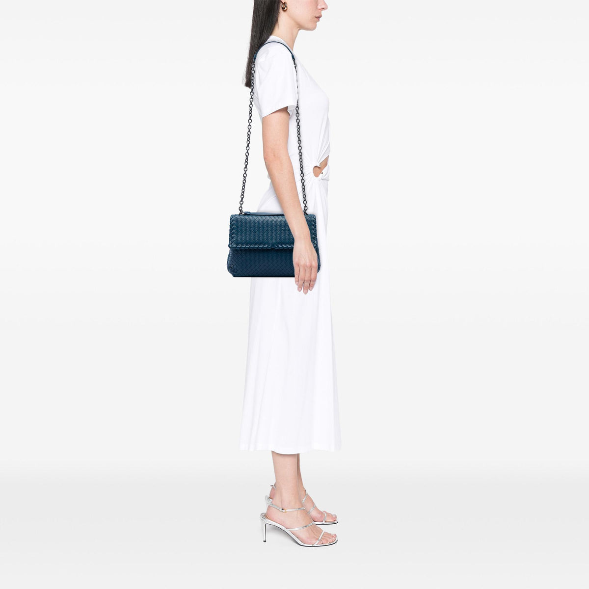 Bottega Veneta Medium Nappa Intrecciato Olimpia Shoulder Bag