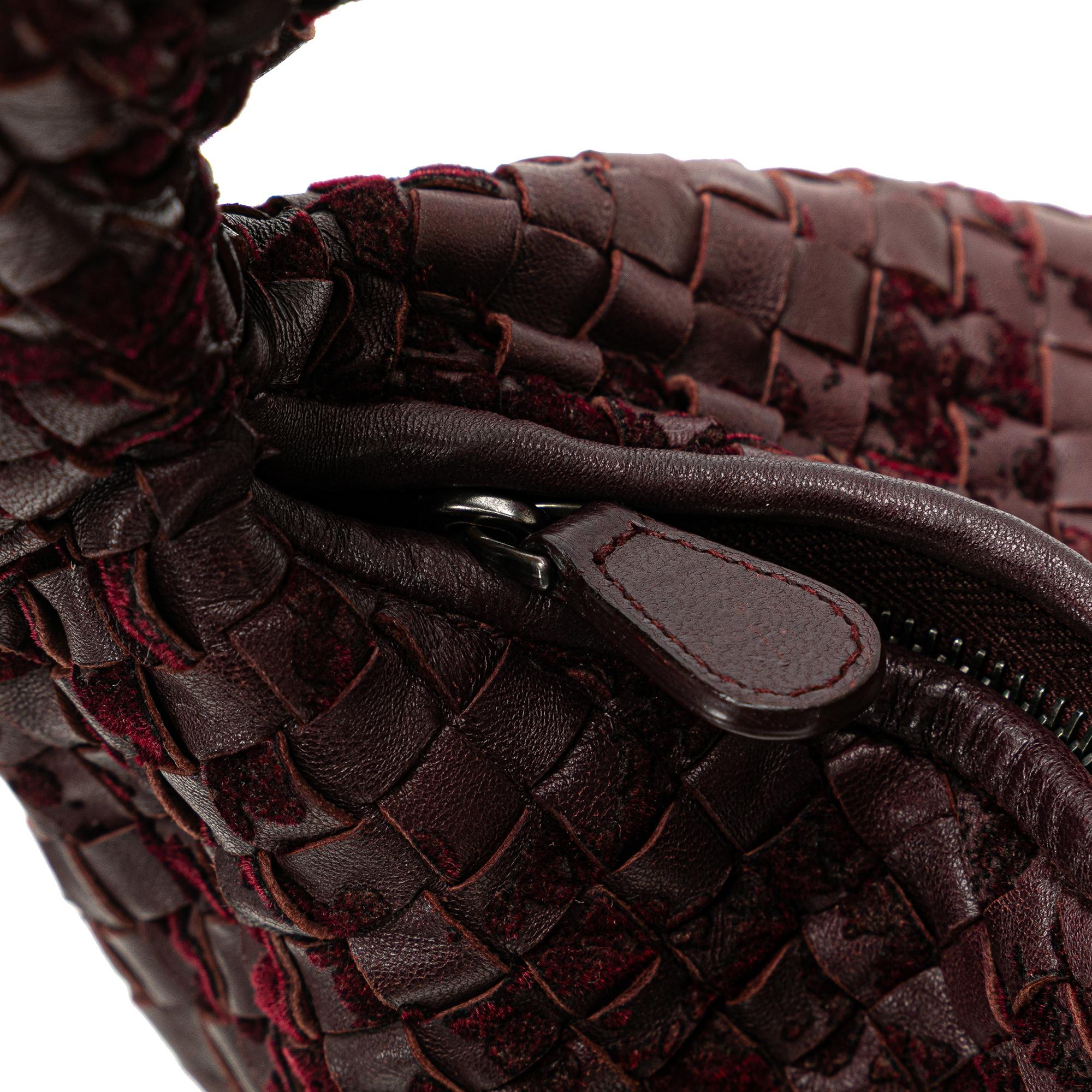 Bottega Veneta Medium Nappa Velours Intrecciato Fuzzy Veneta Hobo