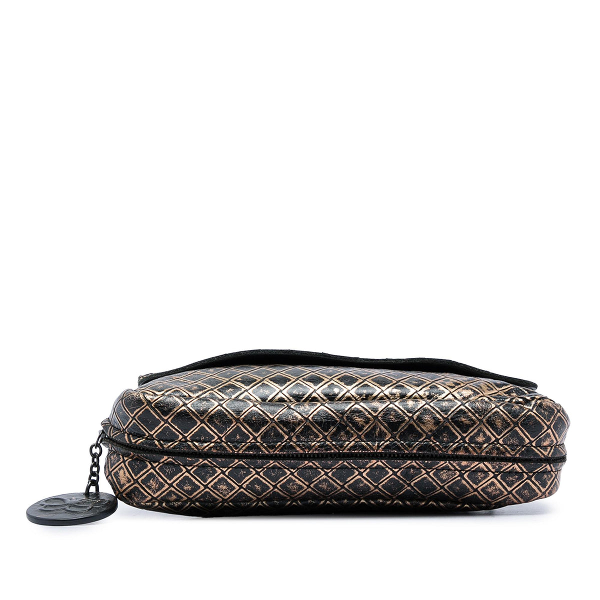 Bottega Veneta Metallic Calfskin Intrecciomirage Chain Flap Crossbody