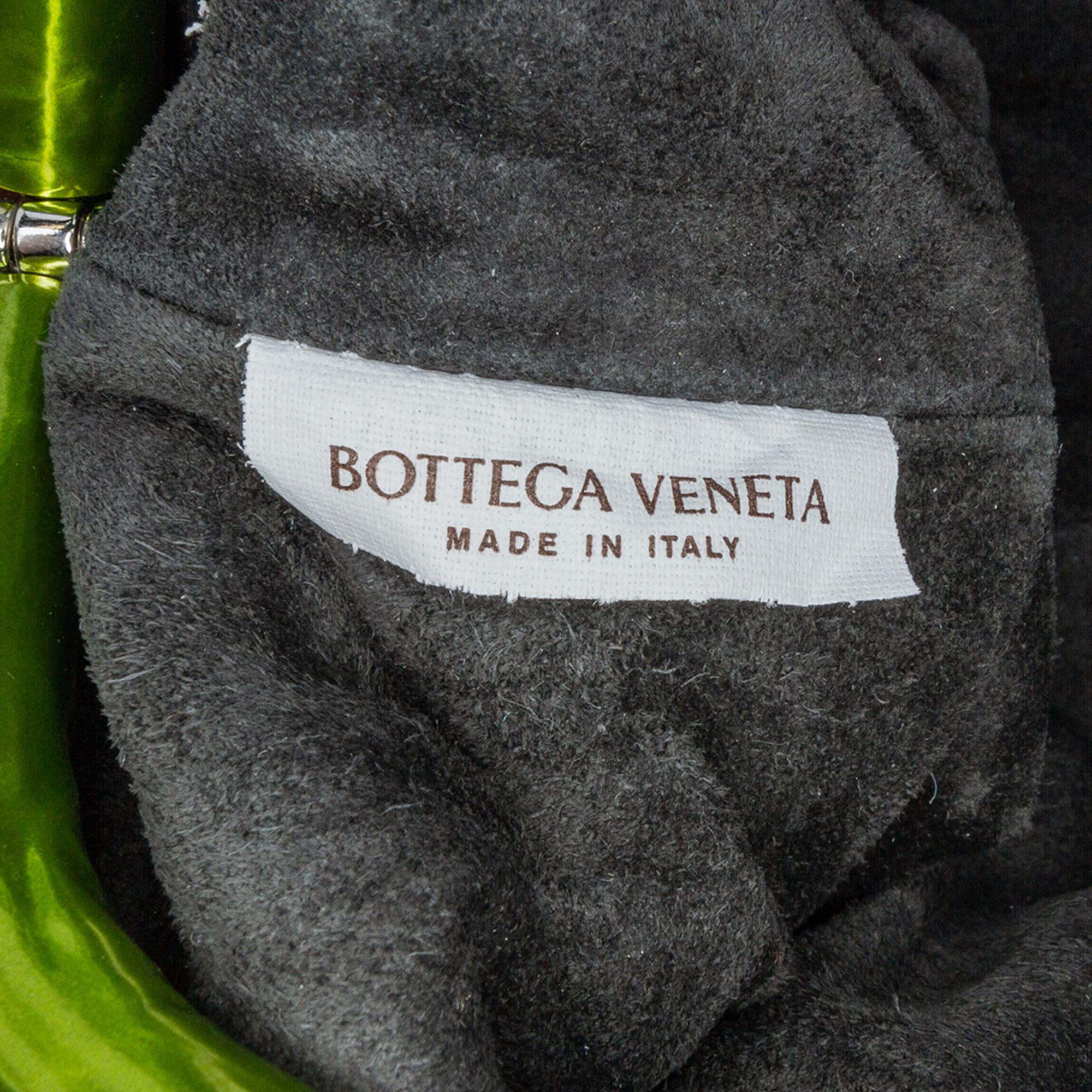 Bottega Veneta Metallic Crushed Calfskin The Mini Pouch