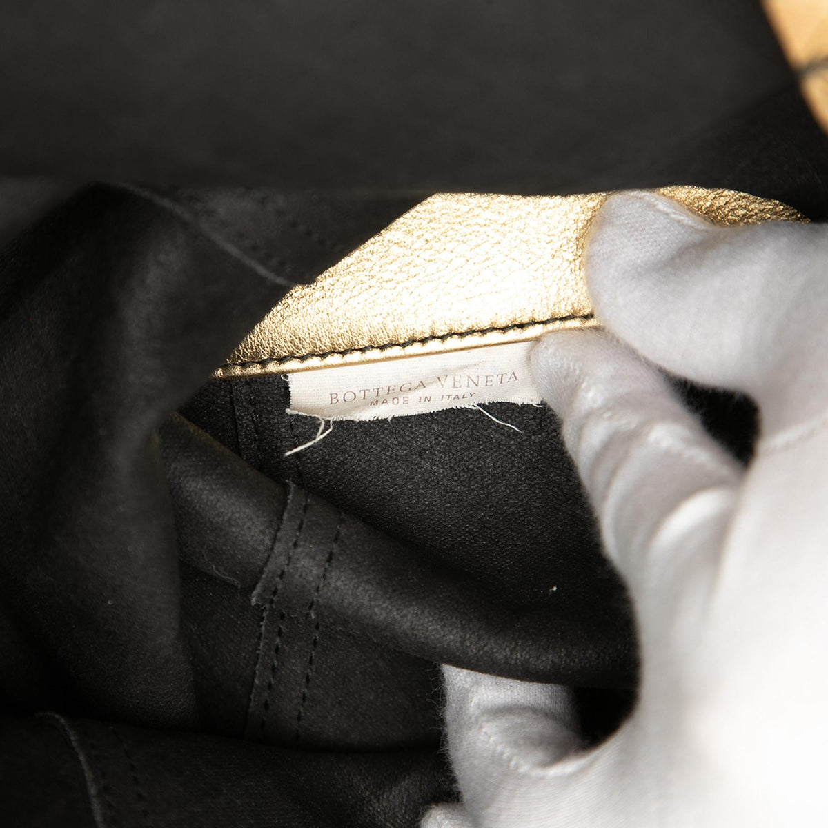 Bottega Veneta Metallic Leather Intrecciomirage Tote