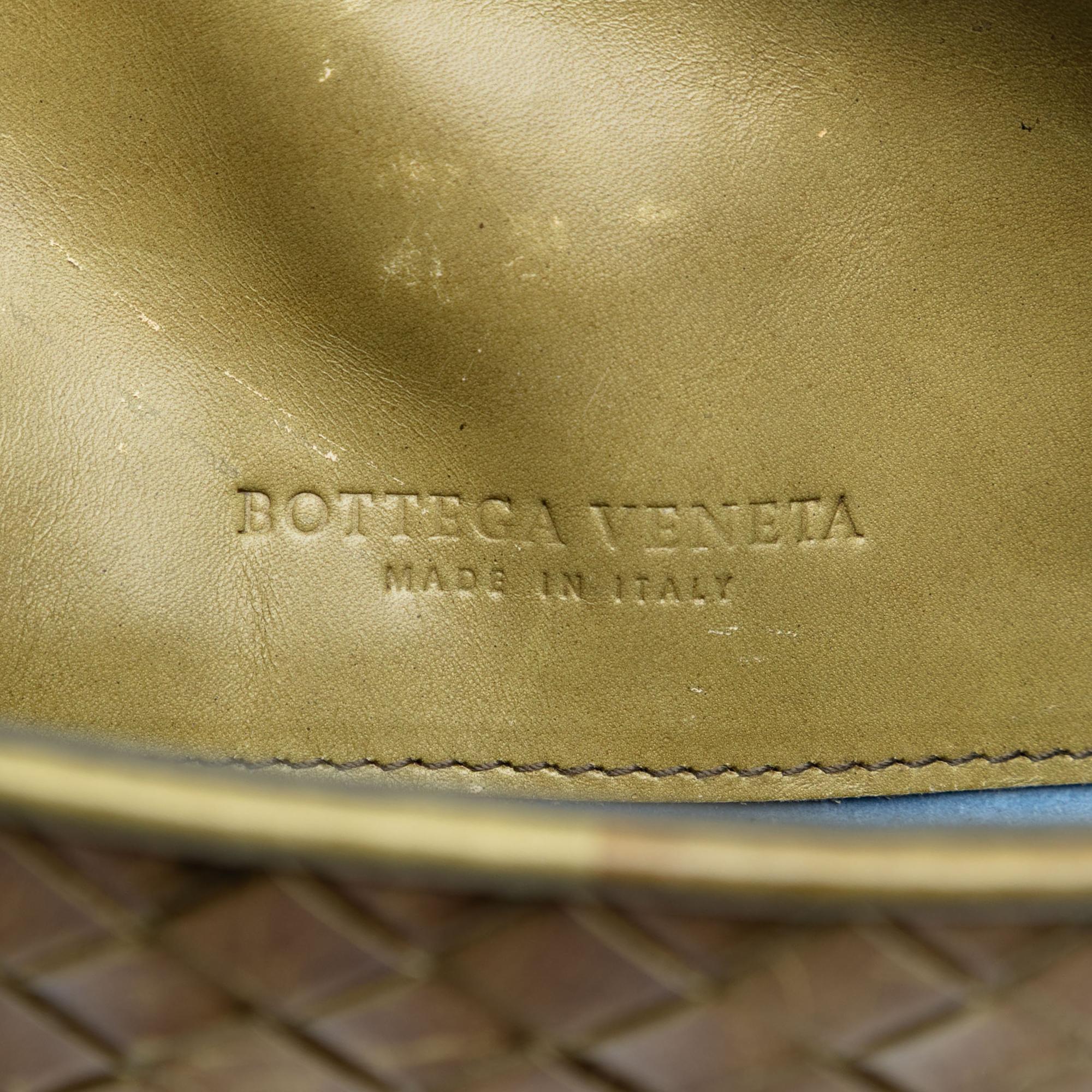 Bottega Veneta Metallic Nappa Intrecciato Shoulder Bag