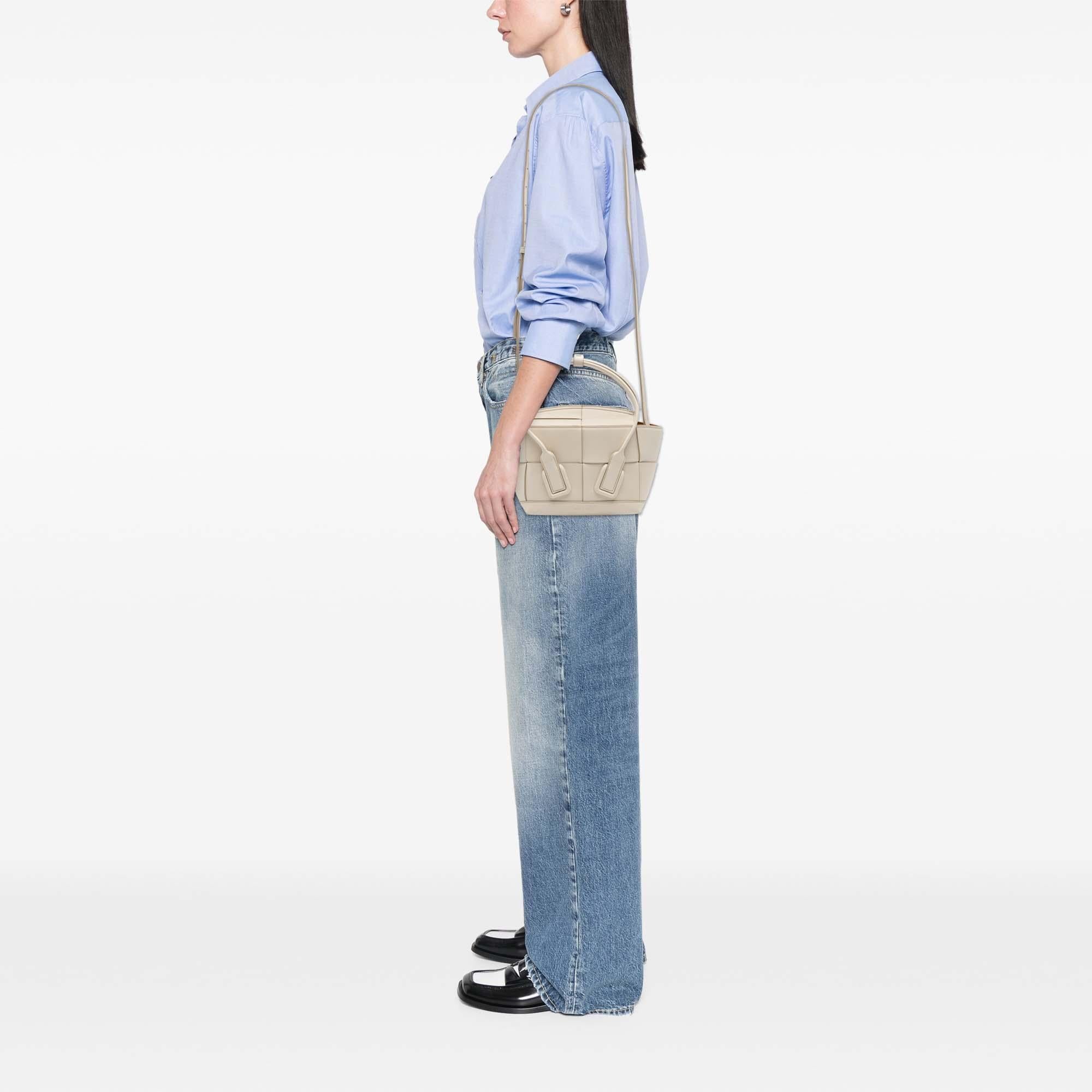 Bottega Veneta Mini Calfskin Maxi Intrecciato Arco Satchel