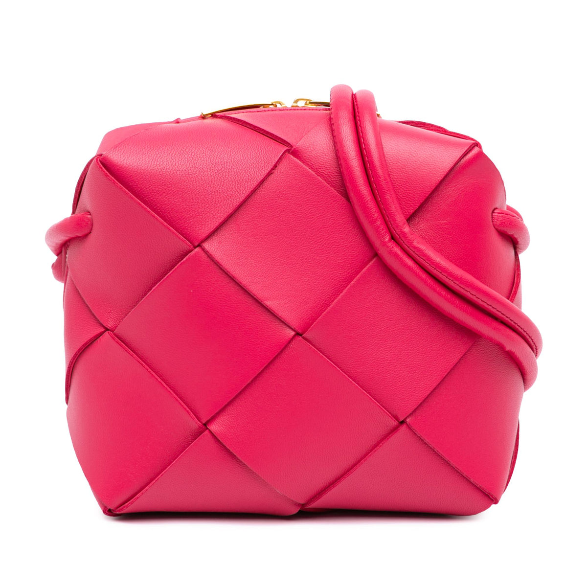 Bottega Veneta Mini Lambskin Intrecciato Cassette Camera Bag