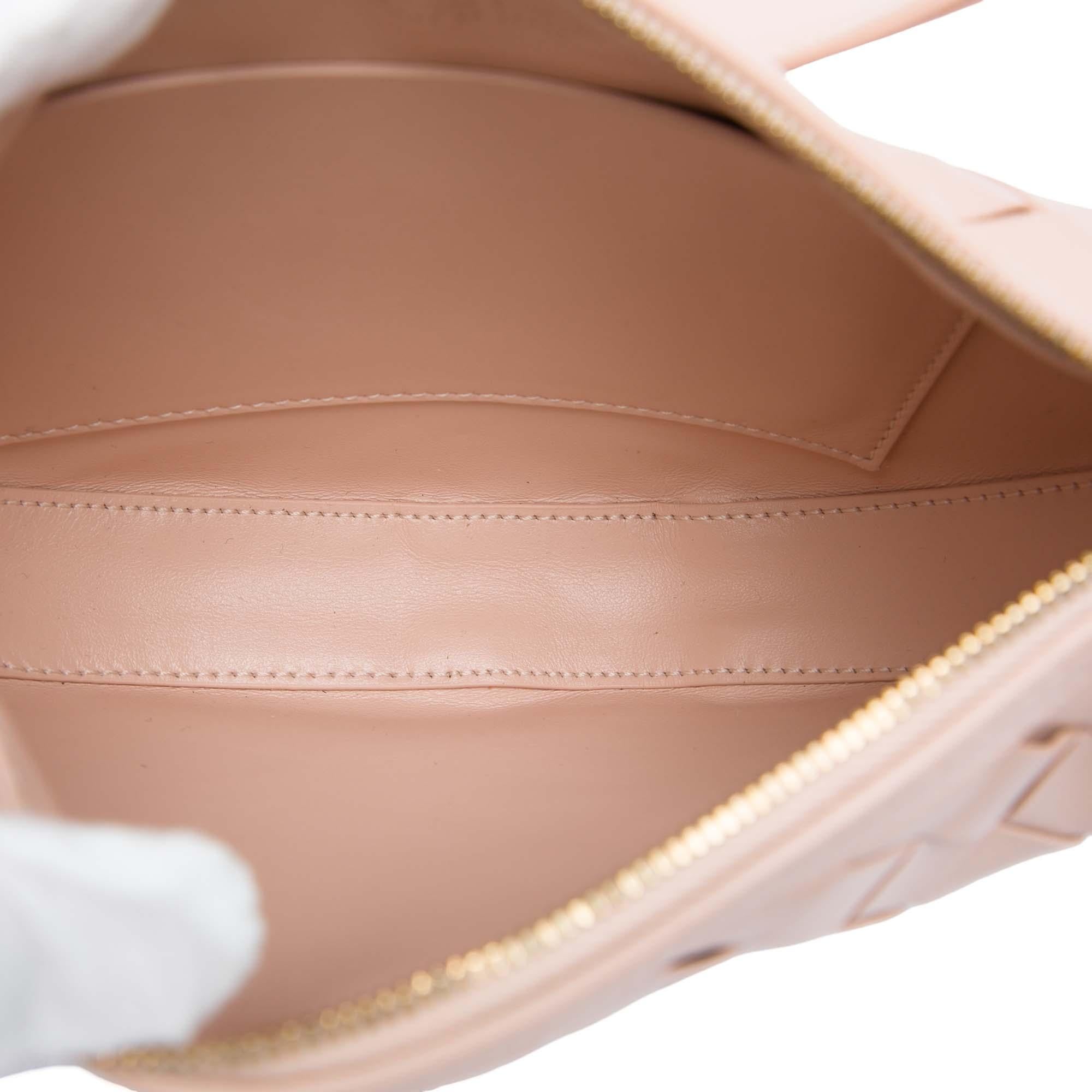 Bottega Veneta Mini Leather Intrecciato Sunrise Hobo