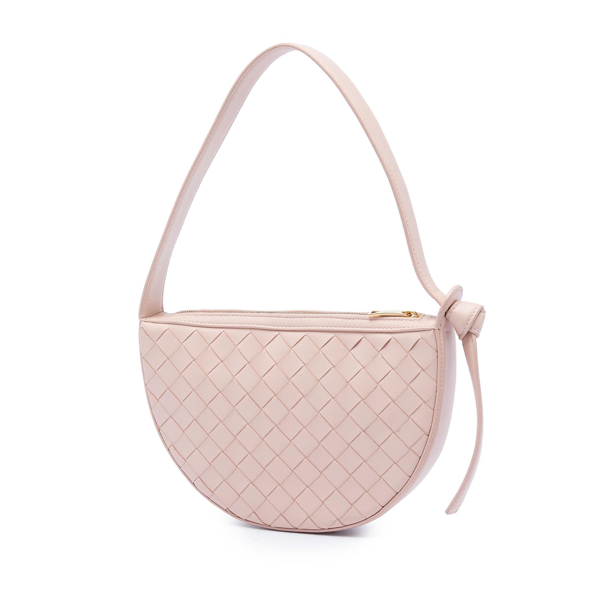 Bottega Veneta Mini Leather Intrecciato Sunrise Hobo