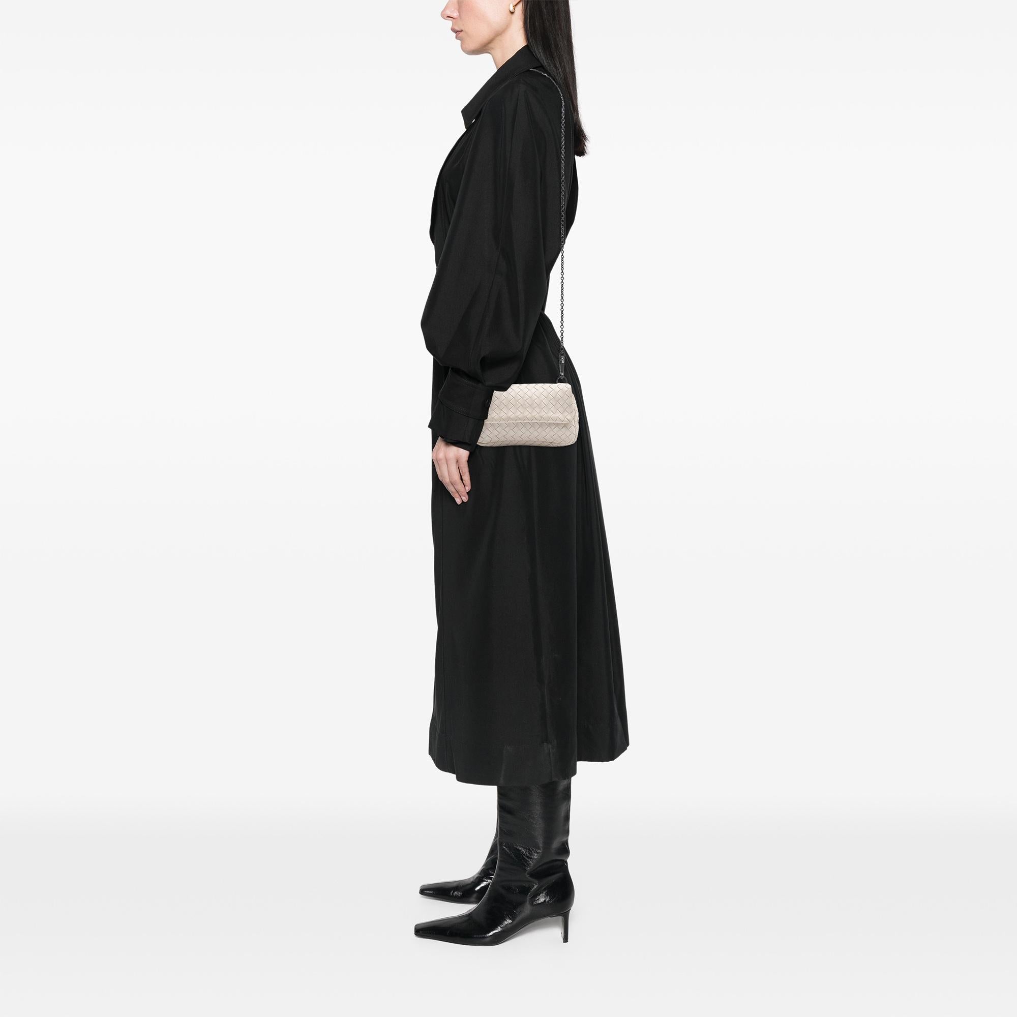 Bottega Veneta Mini Nappa Intrecciato Expandable Chain Flap Crossbody