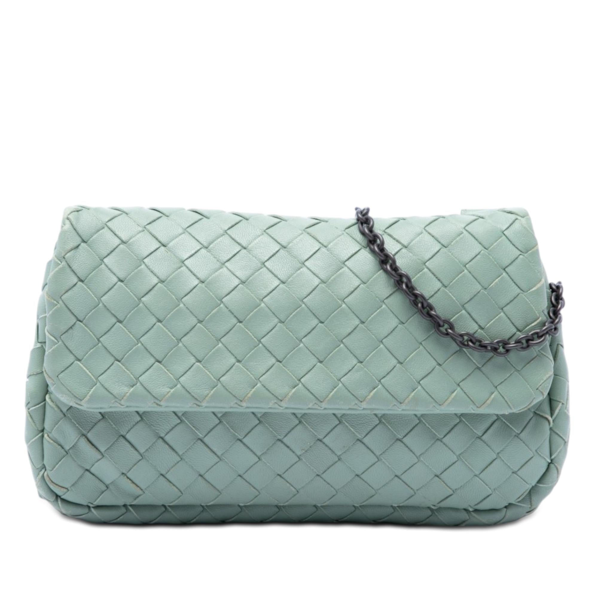 Bottega Veneta Mini Nappa Intrecciato Expandable Chain Flap Crossbody