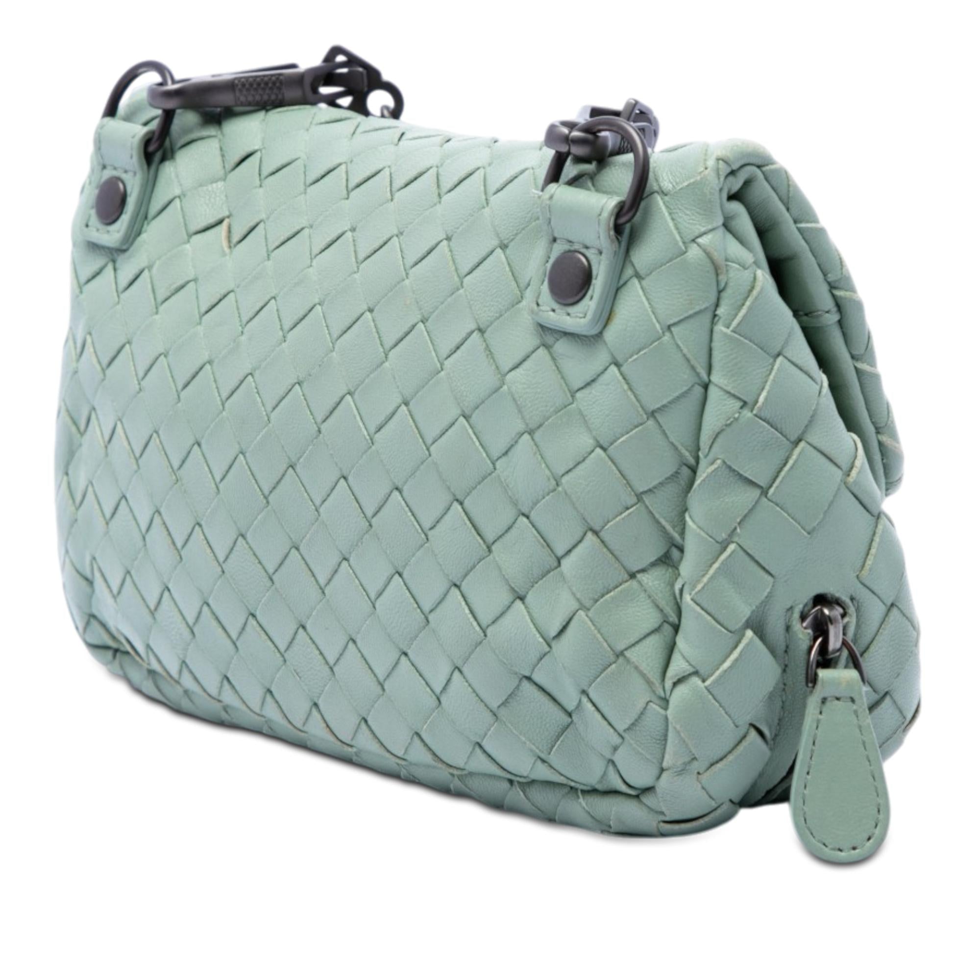 Bottega Veneta Mini Nappa Intrecciato Expandable Chain Flap Crossbody