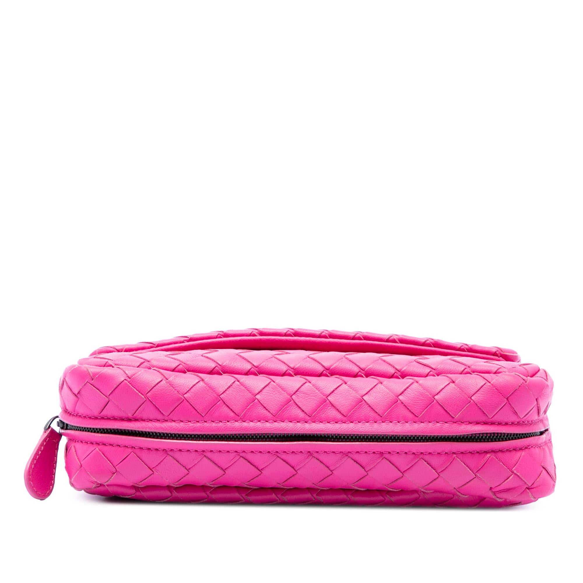 Bottega Veneta Mini Nappa Intrecciato Expandable Chain Flap Crossbody