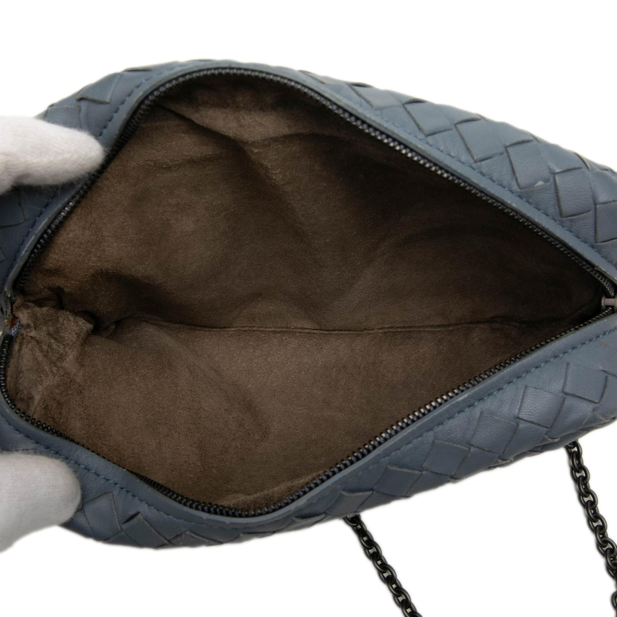 Bottega Veneta Mini Nappa Intrecciato Expandable Chain Flap Crossbody