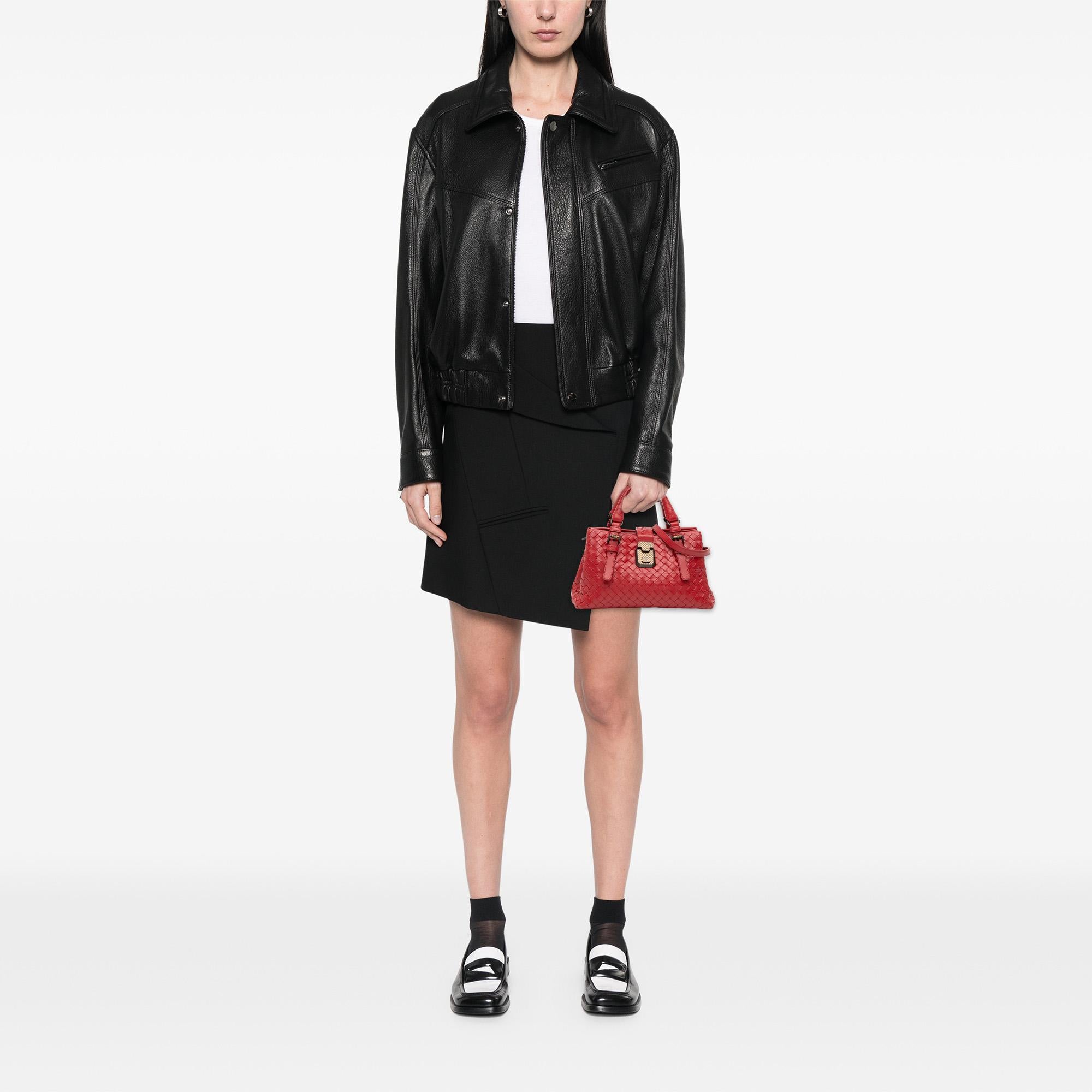 Bottega Veneta Mini Nappa Intrecciato Roma Satchel