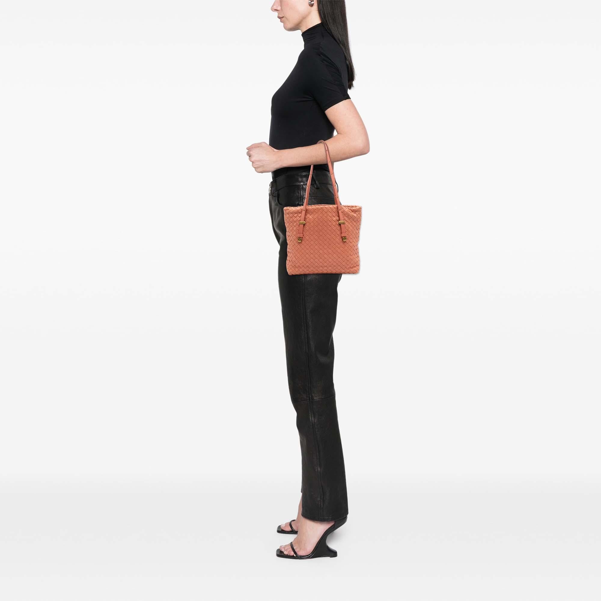 Bottega Veneta Mini Nappa Intrecciato Shopper Tote