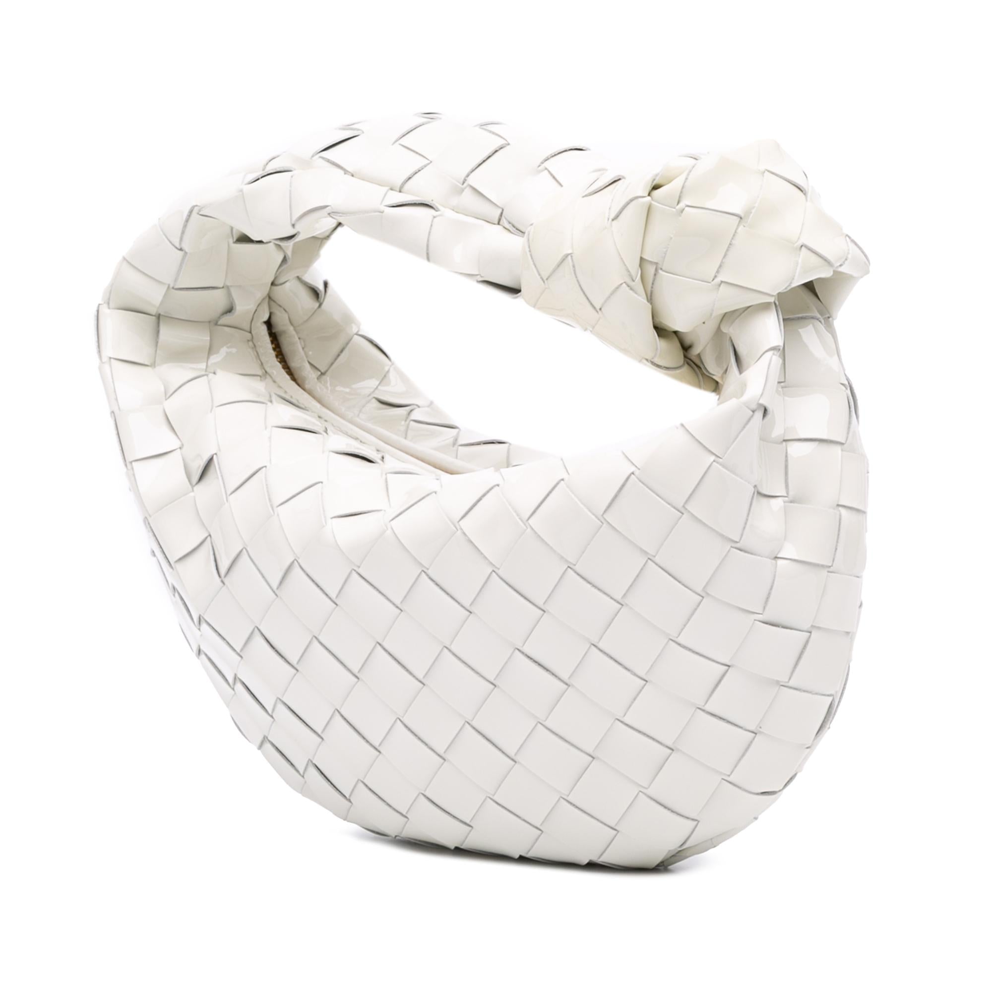Bottega Veneta Mini Patent Intrecciato Jodie