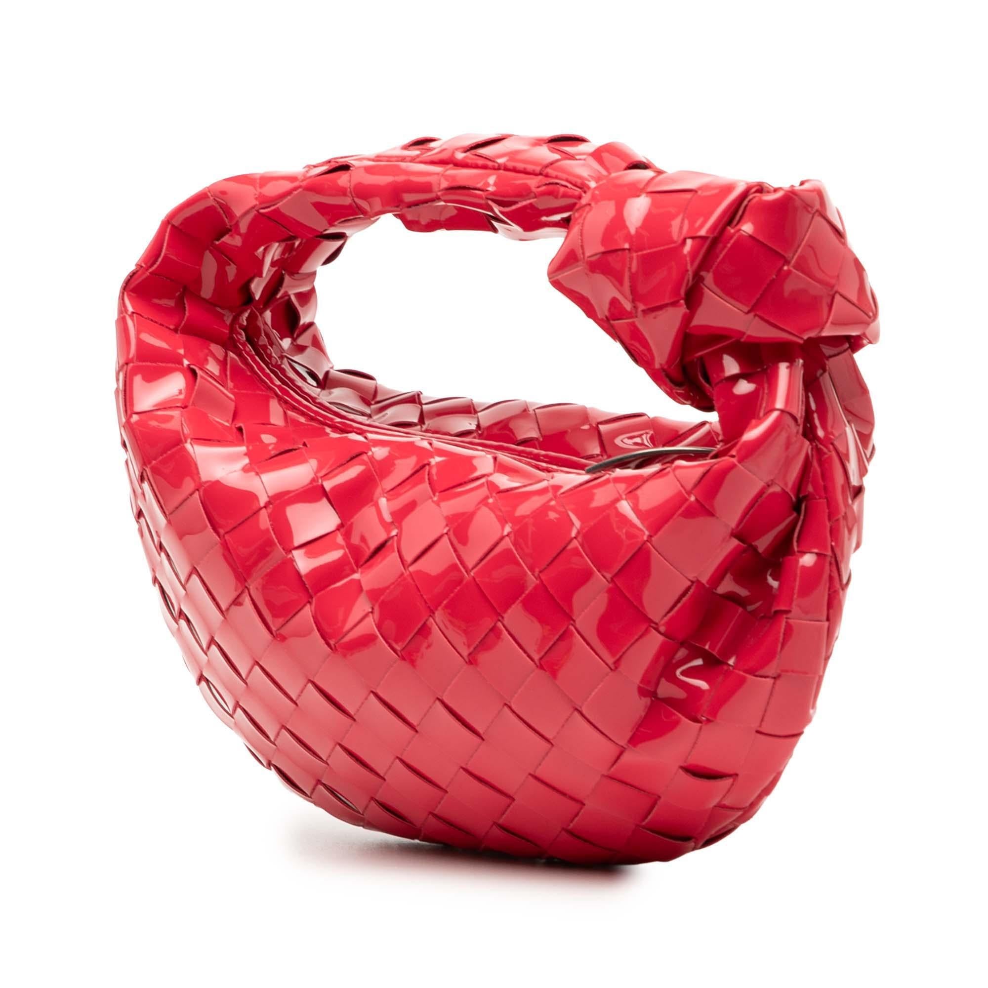 Bottega Veneta Mini Patent Intrecciato Jodie