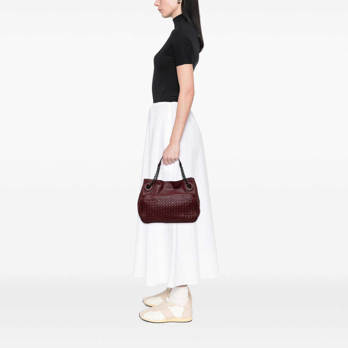 Bottega Veneta Nappa Intrecciato Accordion Chain Tote