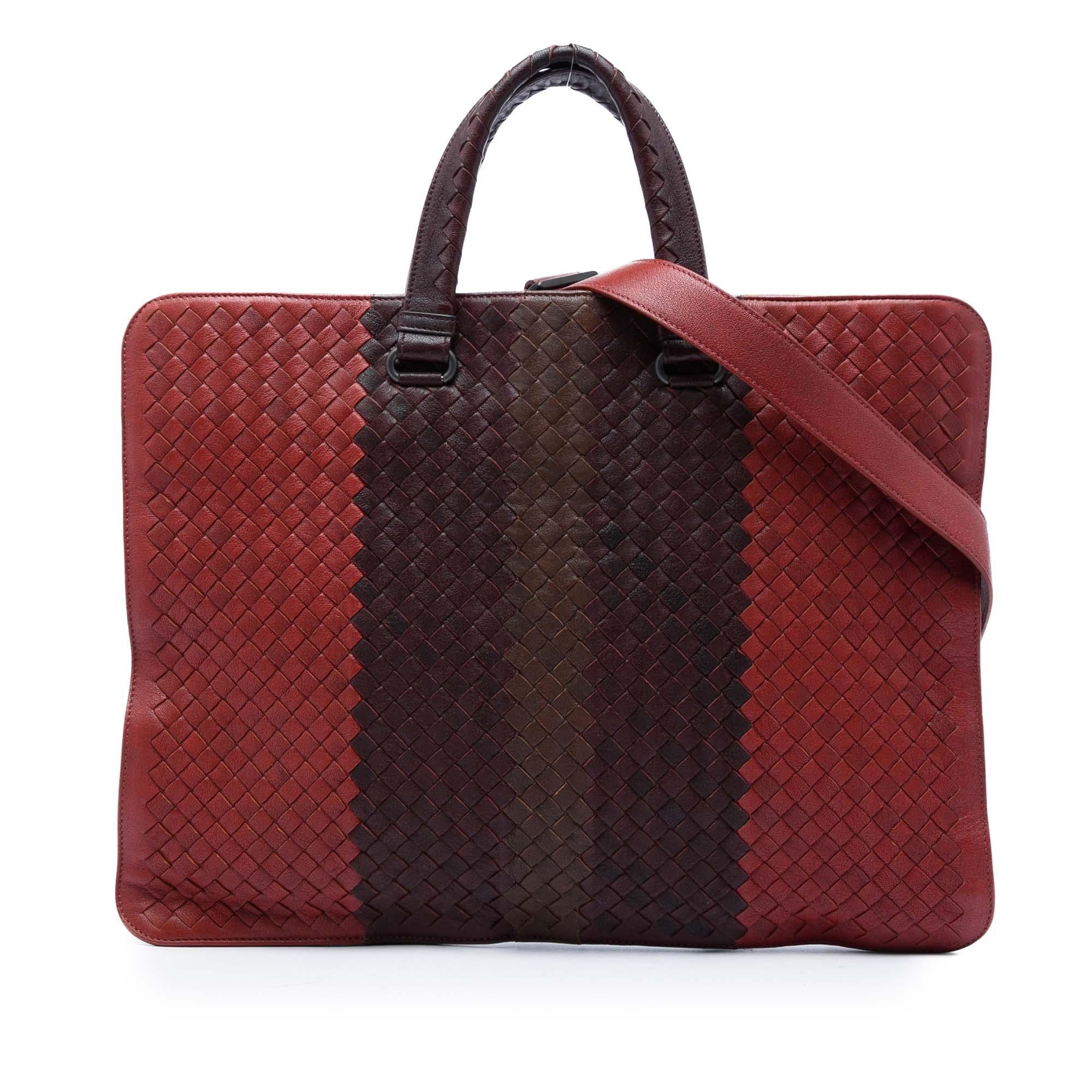 Bottega Veneta Nappa Intrecciato Club Fume Briefcase