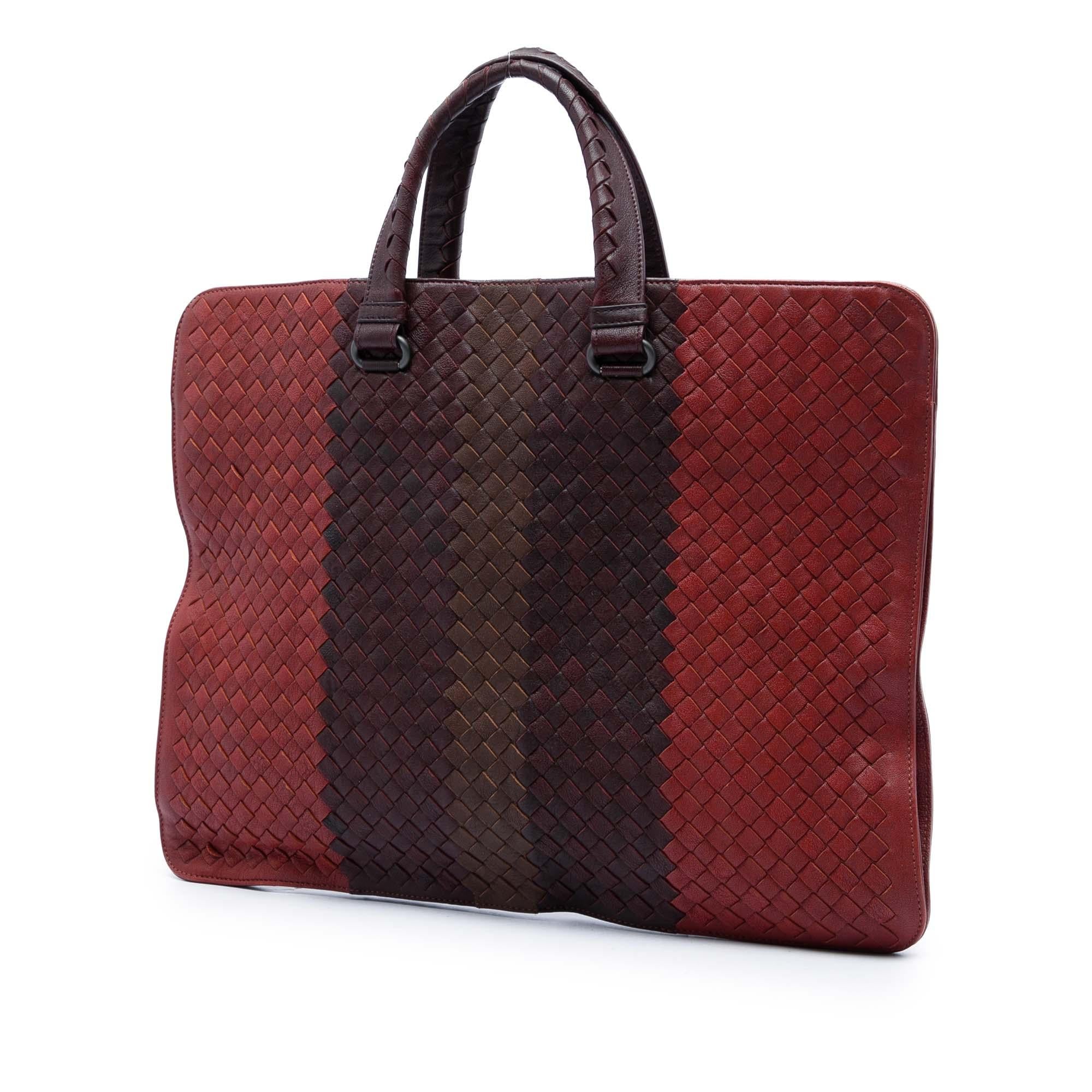 Bottega Veneta Nappa Intrecciato Club Fume Briefcase