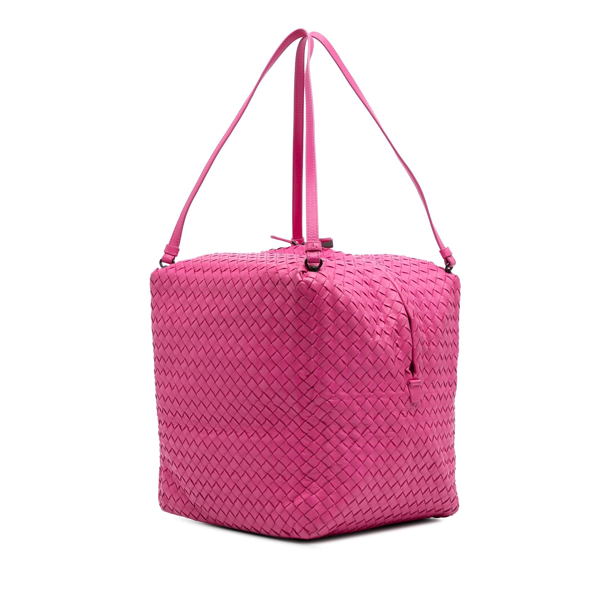 Bottega Veneta Nappa Intrecciato Cube Shoulder Bag