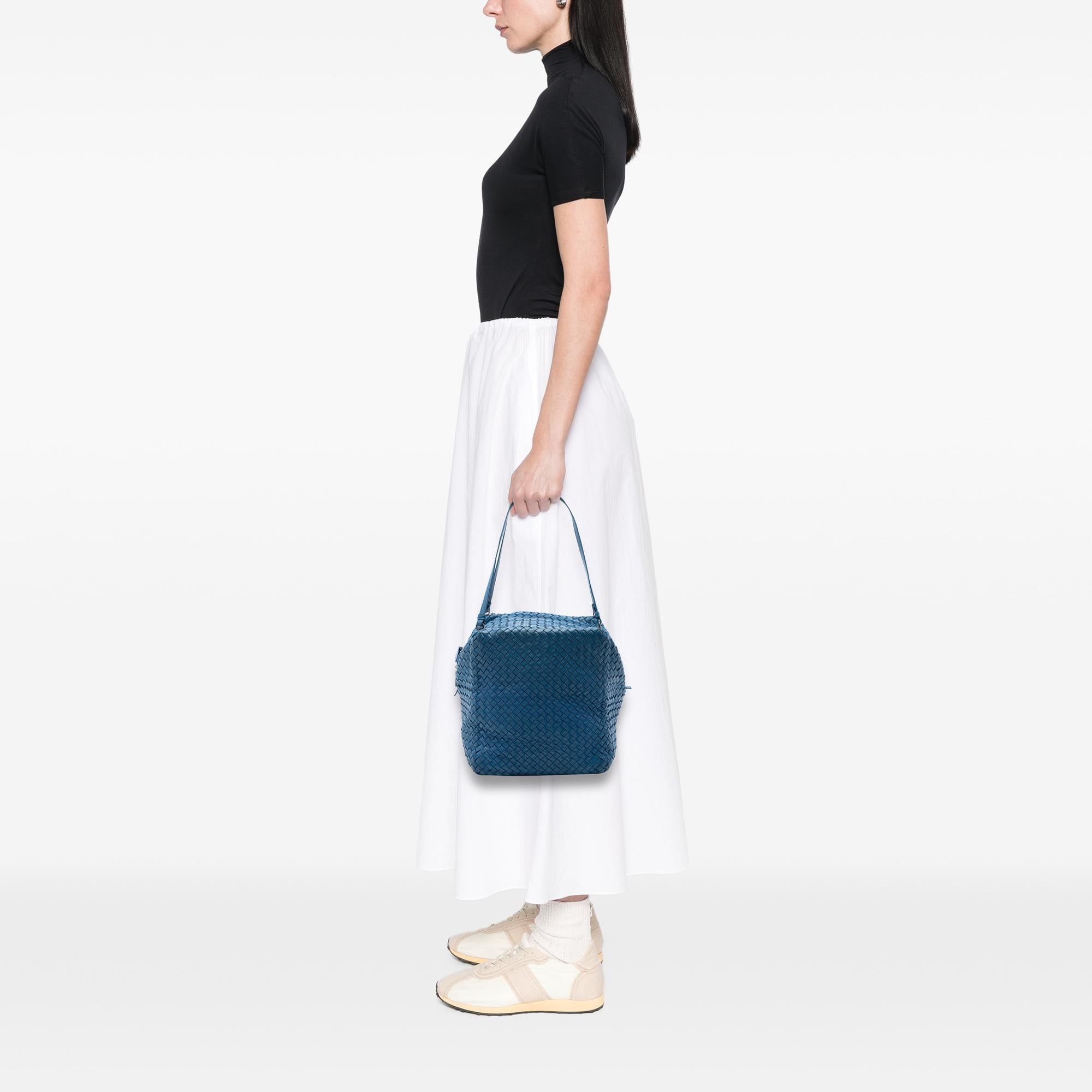 Bottega Veneta Nappa Intrecciato Cube Shoulder Bag