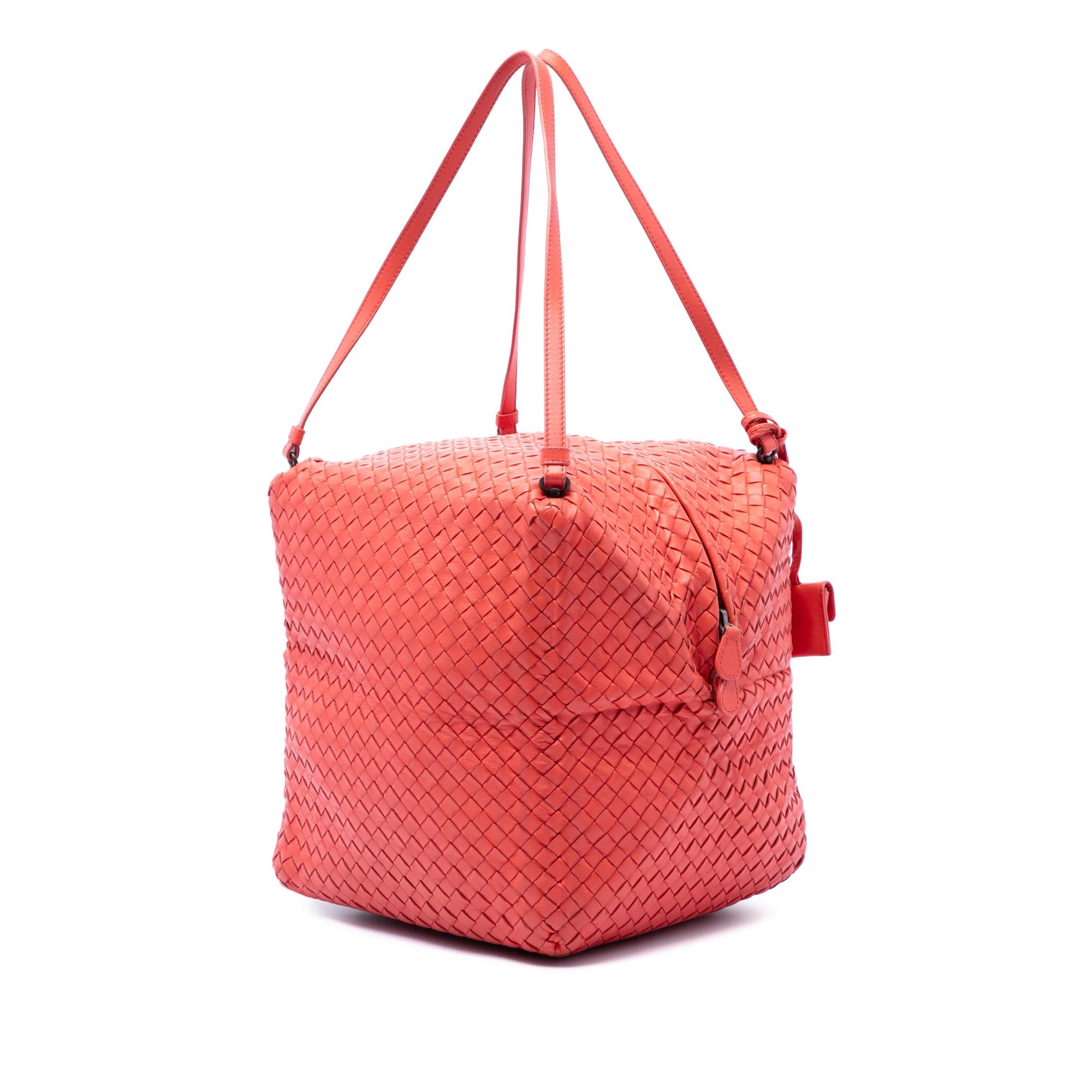 Bottega Veneta Nappa Intrecciato Cube Shoulder Bag