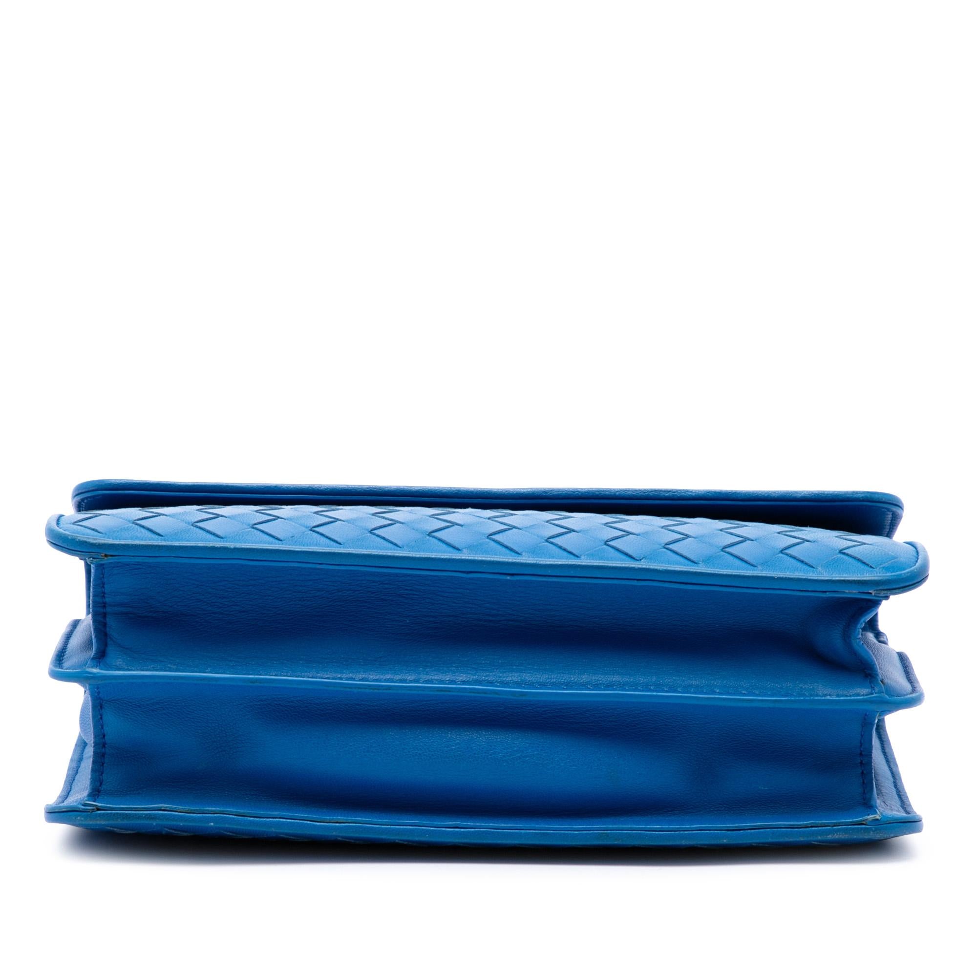 Bottega Veneta Nappa Intrecciato Double Sided Flap Shoulder Bag