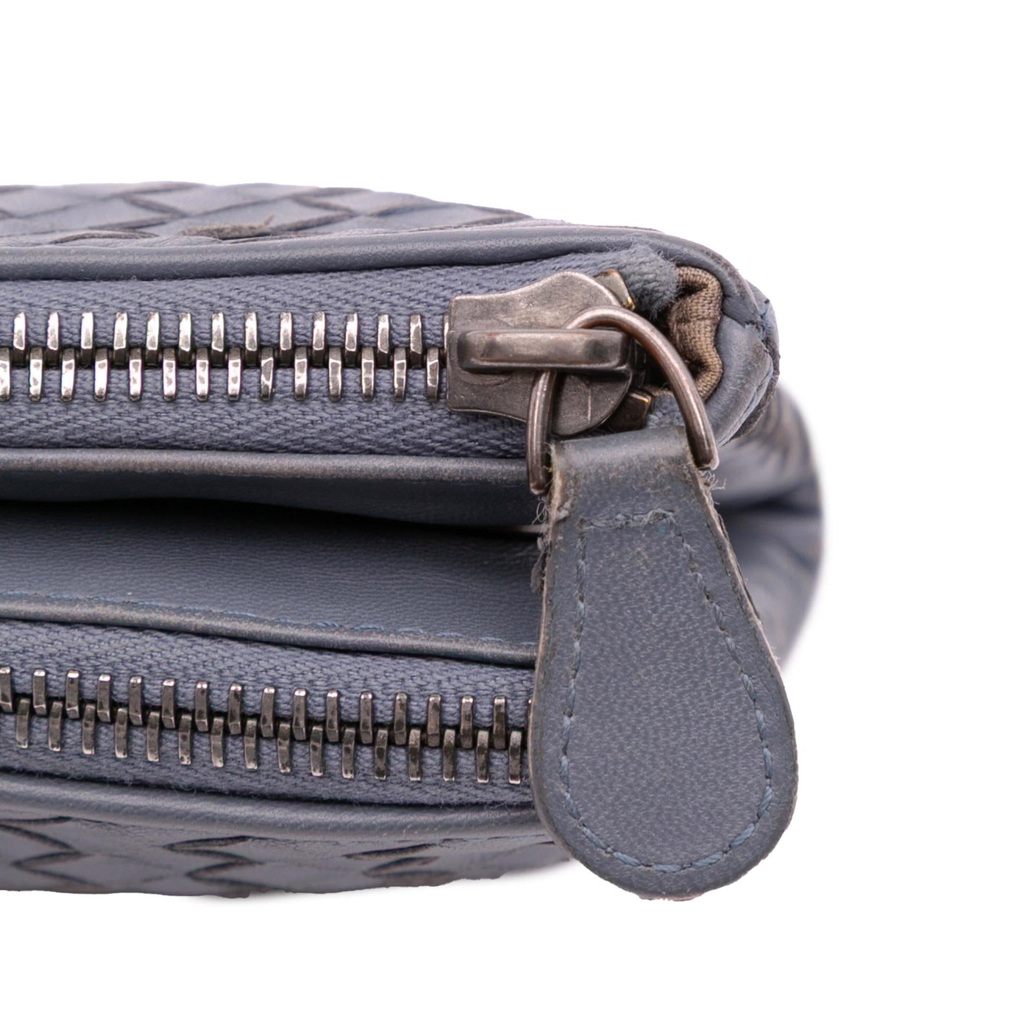 Bottega Veneta Nappa Intrecciato Double Zip Clutch
