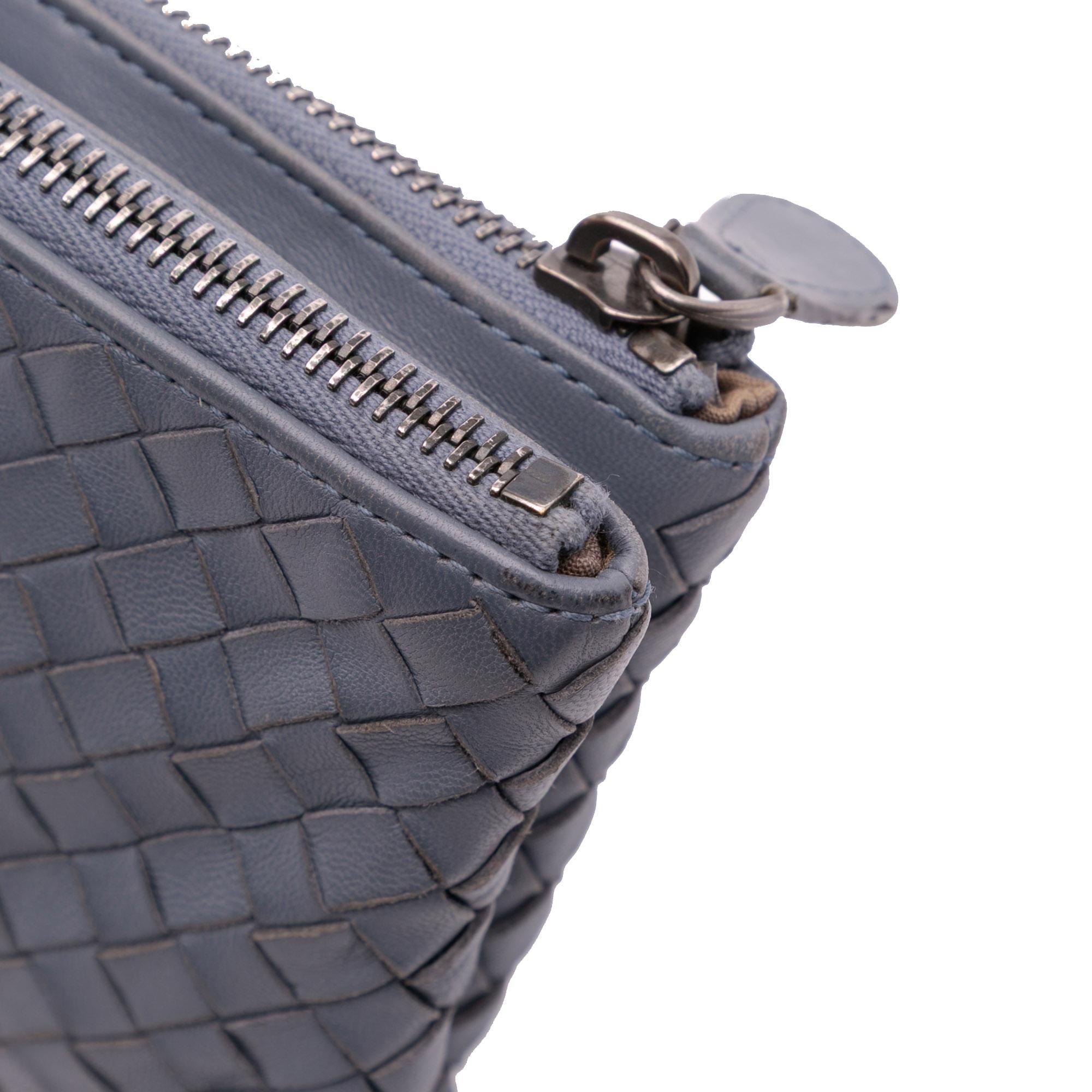 Bottega Veneta Nappa Intrecciato Double Zip Clutch
