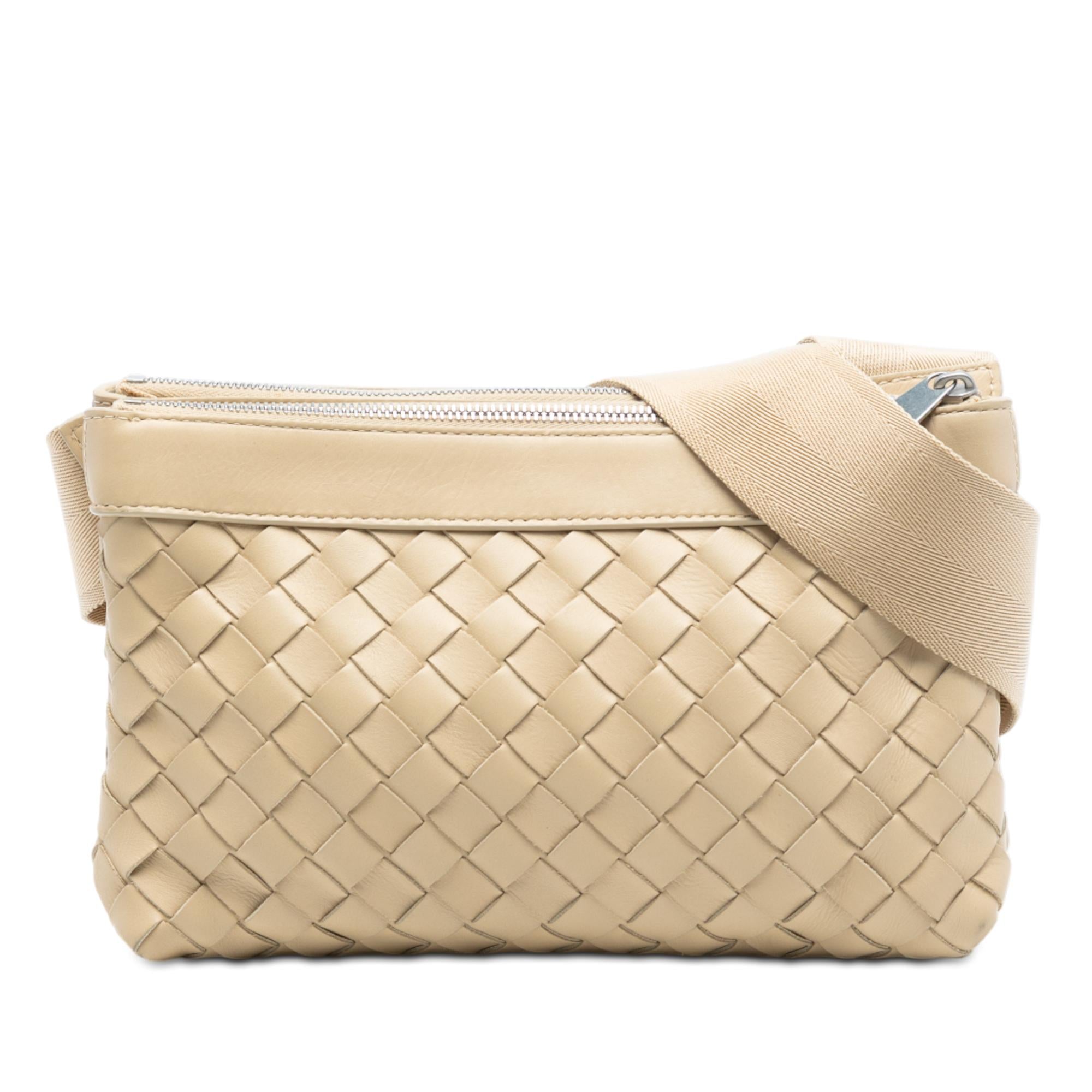 Bottega Veneta Nappa Intrecciato Double Zip Crossbody