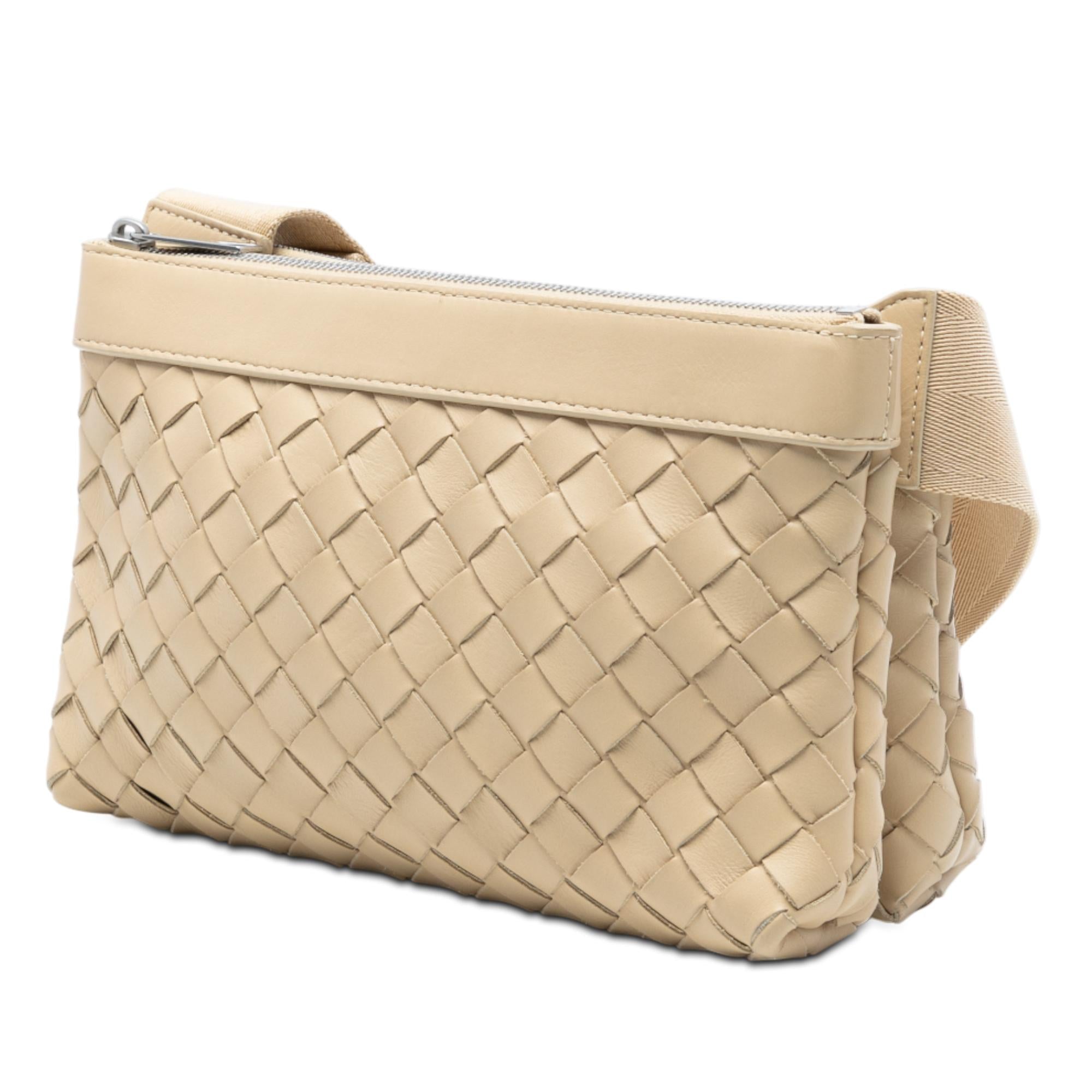 Bottega Veneta Nappa Intrecciato Double Zip Crossbody
