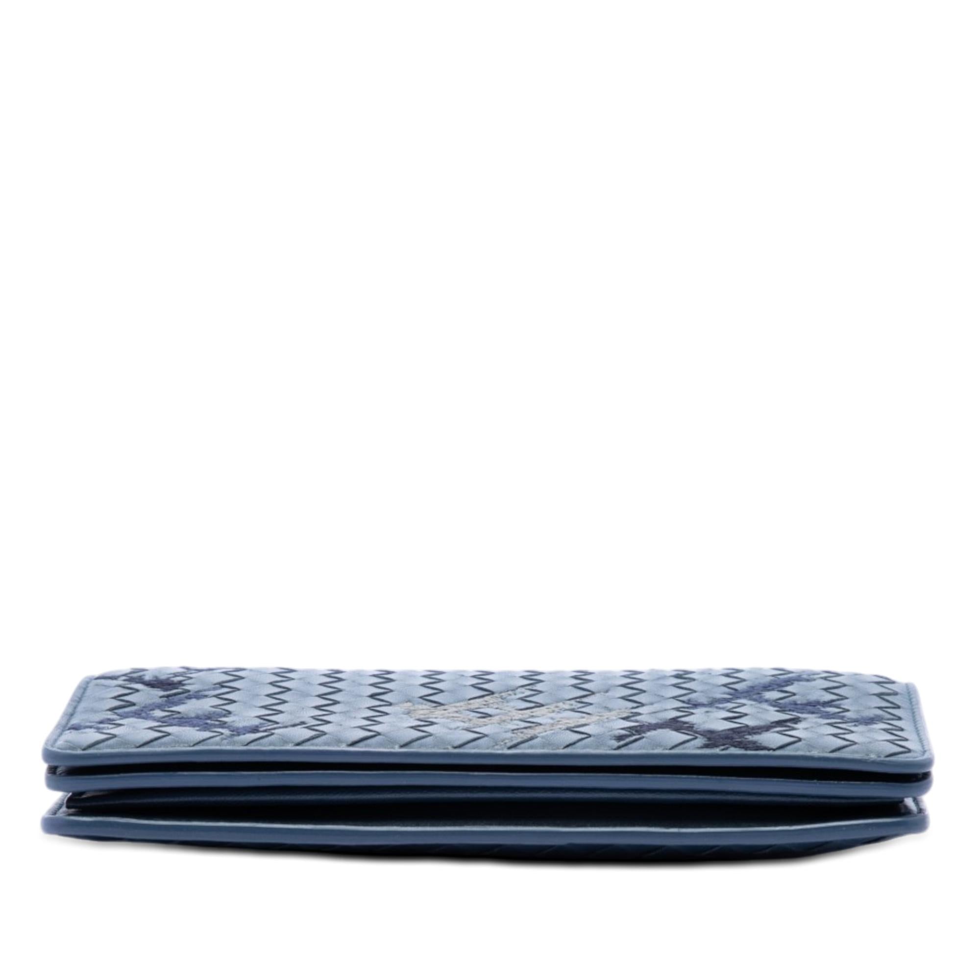 Bottega Veneta Nappa Intrecciato Embroidered Continental Wallet on Chain