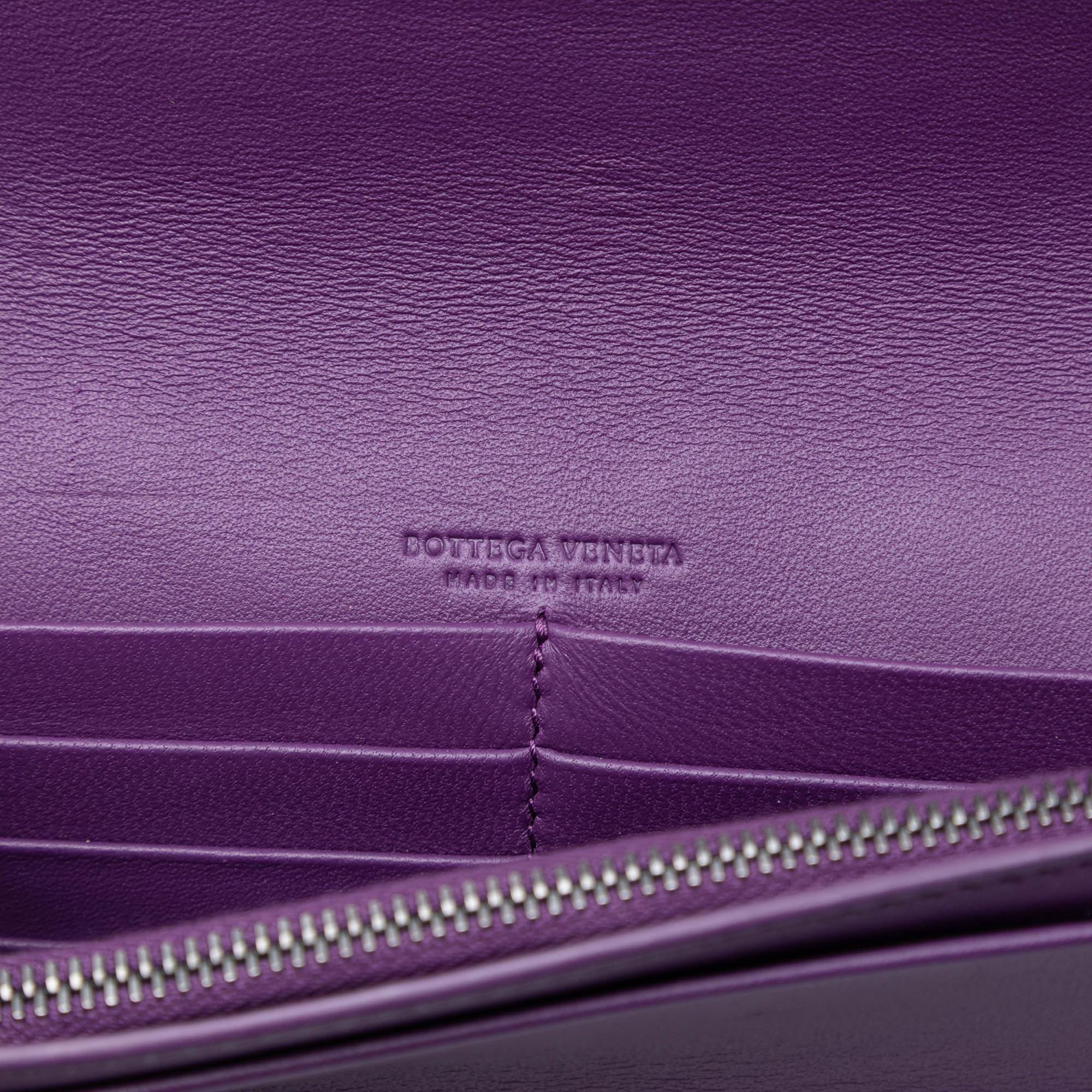 Bottega Veneta Nappa Intrecciato Embroidered Continental Wallet on Chain