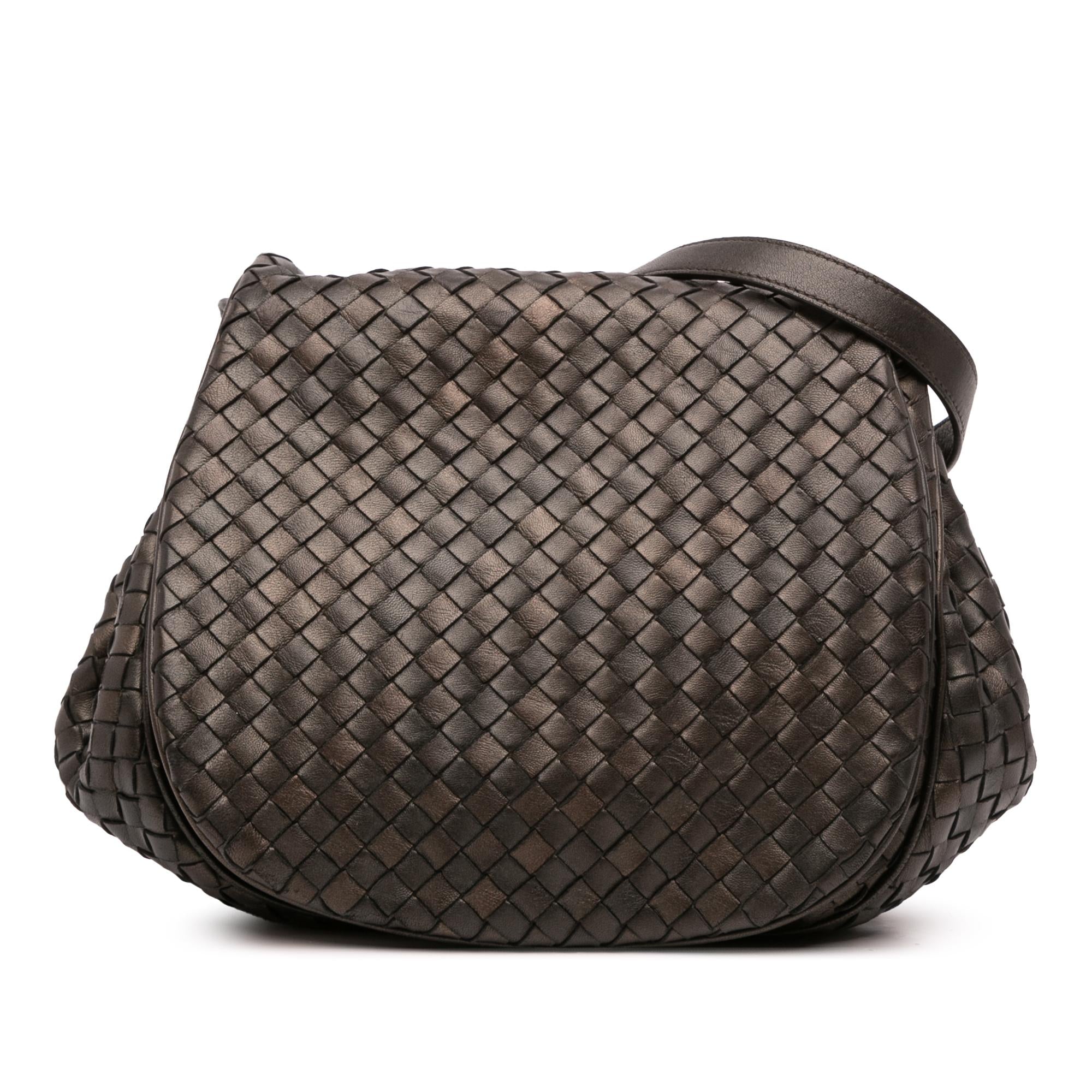 Bottega Veneta Nappa Intrecciato Flap Crossbody