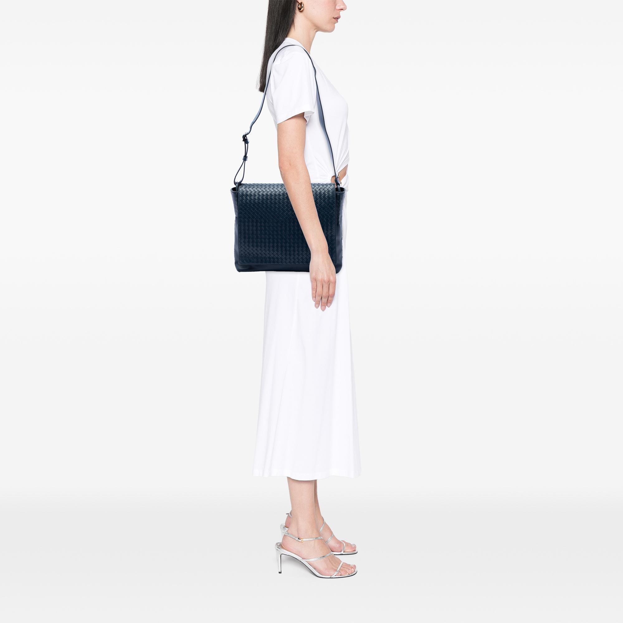 Bottega Veneta Nappa Intrecciato Flap Crossbody