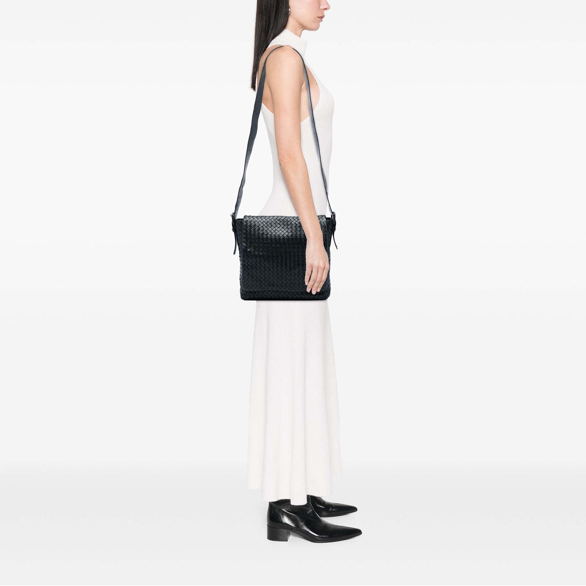 Bottega Veneta Nappa Intrecciato Flap Crossbody