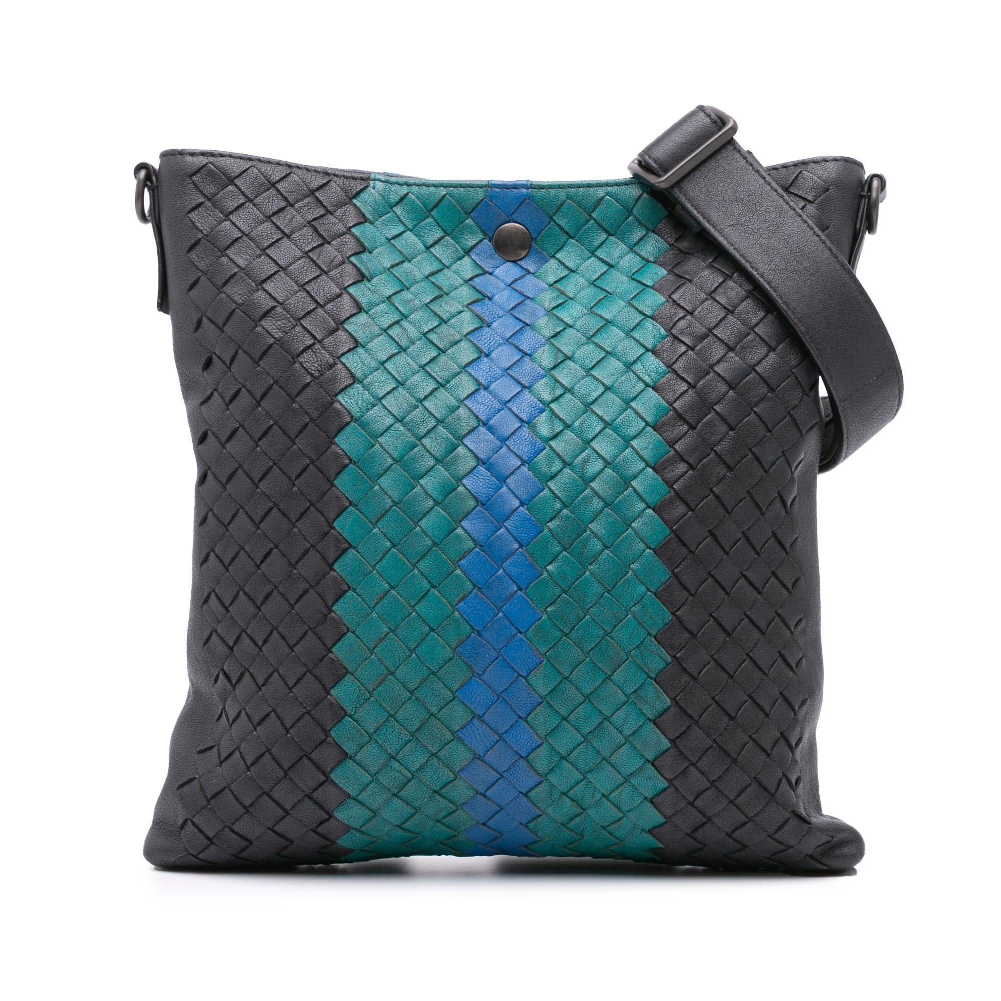 Bottega Veneta Nappa Intrecciato Flat Crossbody