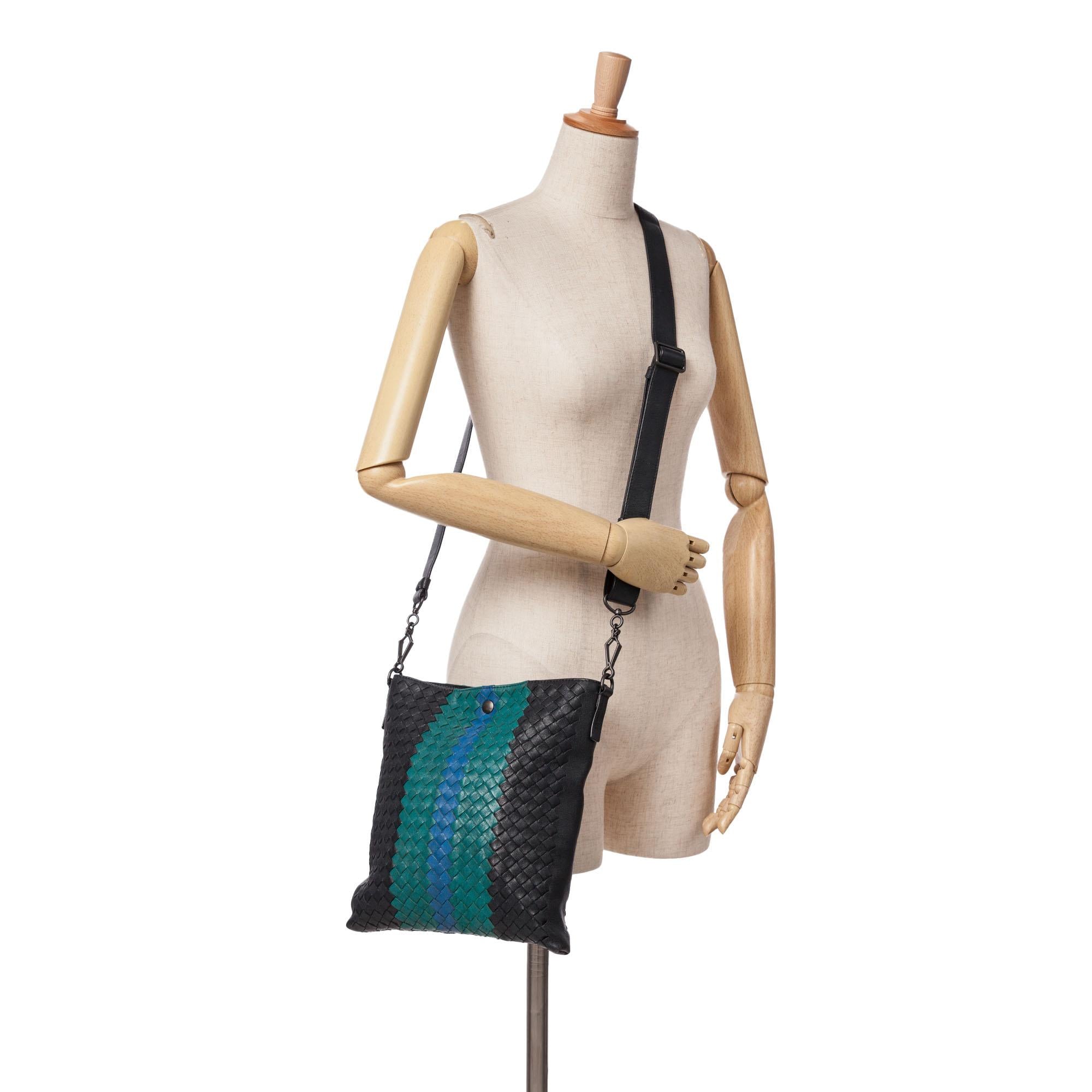 Bottega Veneta Nappa Intrecciato Flat Crossbody