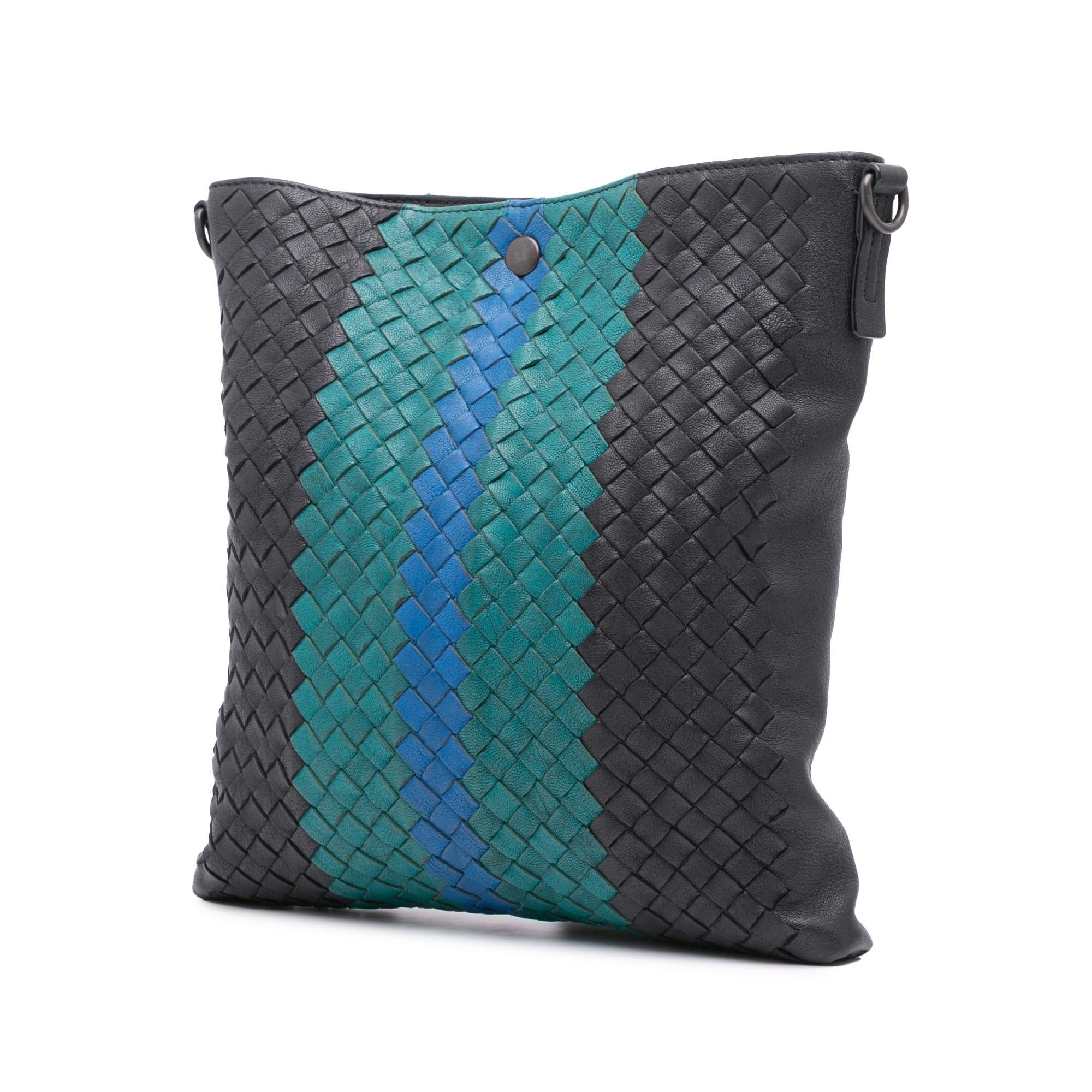 Bottega Veneta Nappa Intrecciato Flat Crossbody
