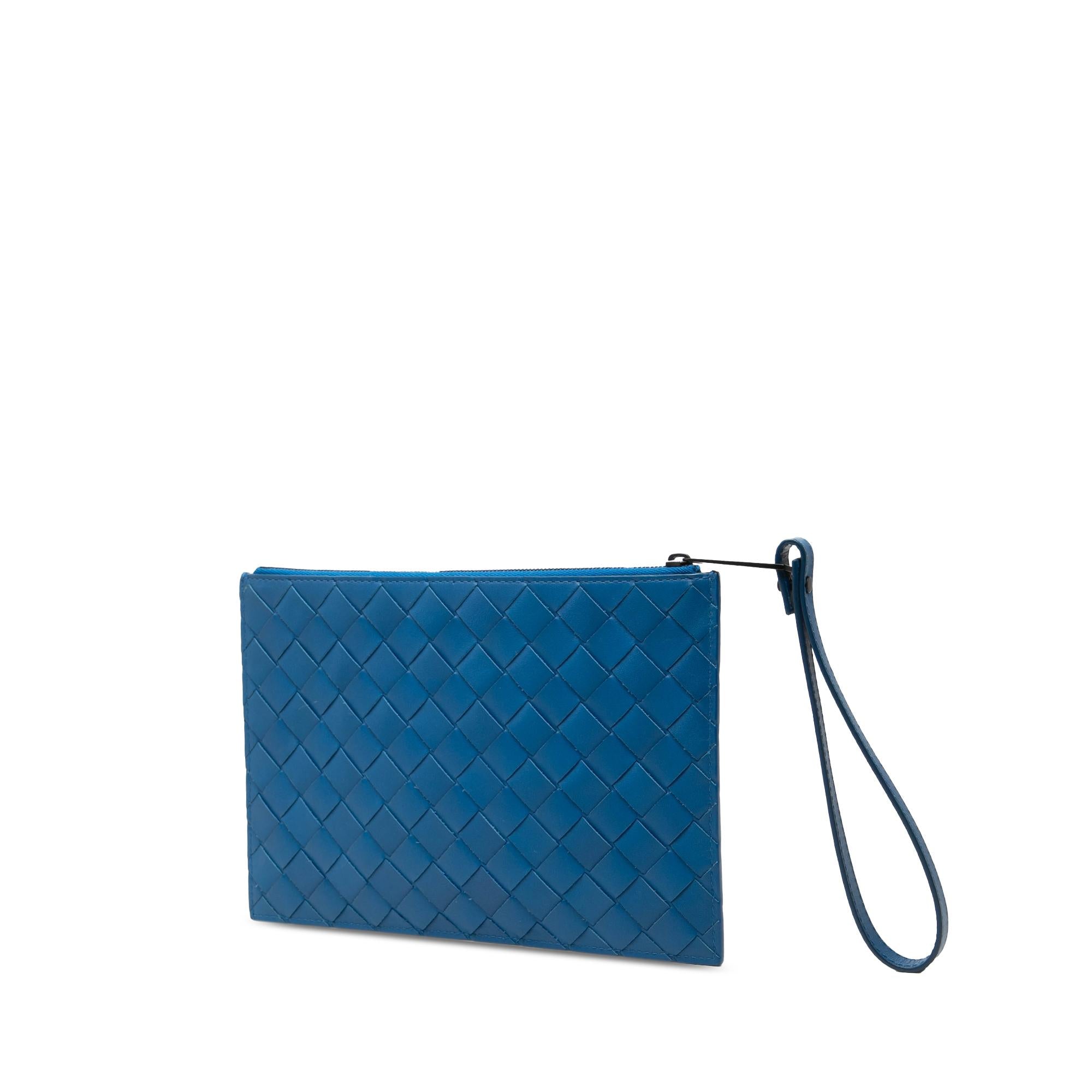 Bottega Veneta Nappa Intrecciato Flat Wristlet Pouch