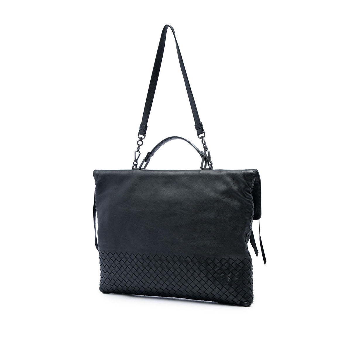 Bottega Veneta Nappa Intrecciato Fringe Business Bag