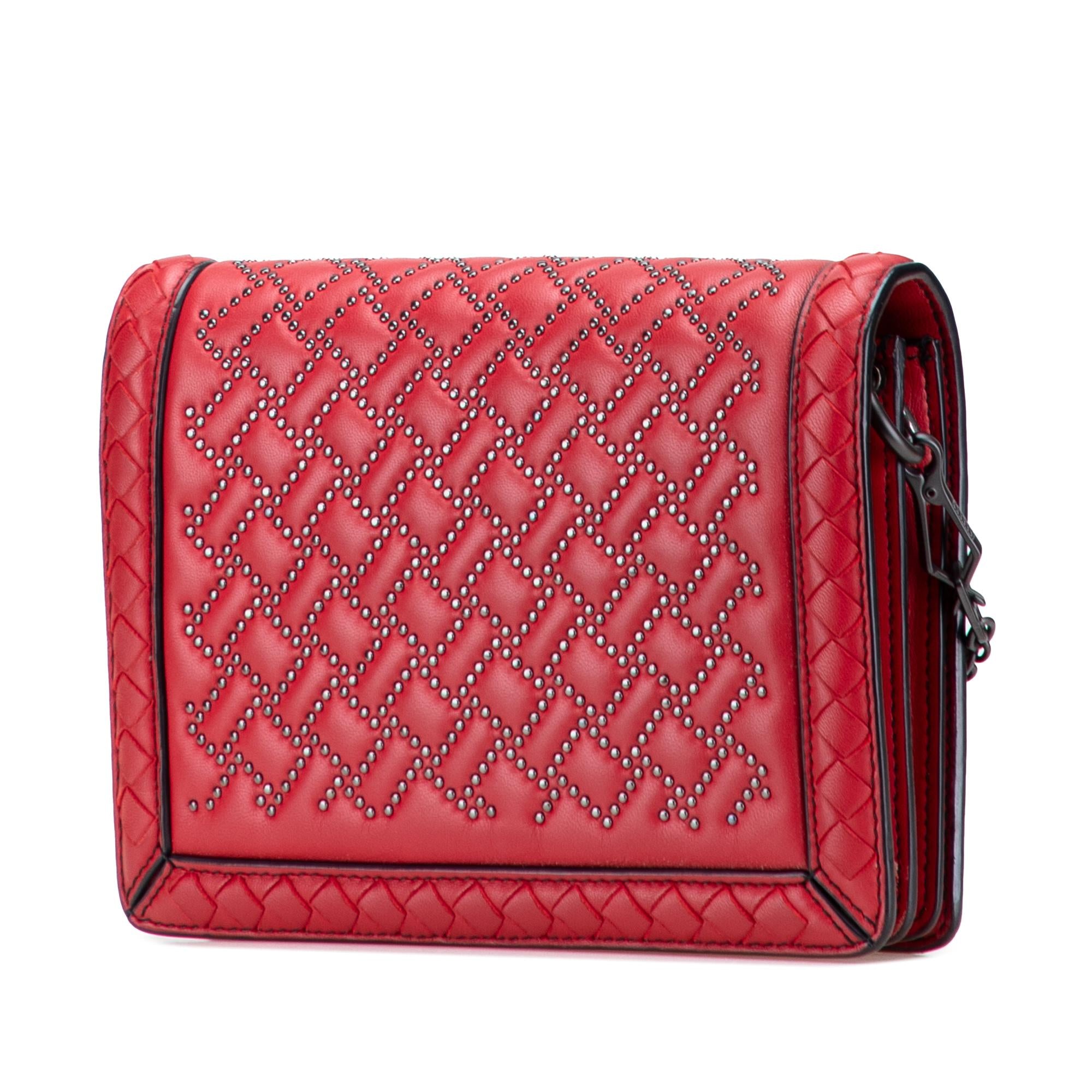 Bottega Veneta Nappa Intrecciato Microstud Montebello Crossbody