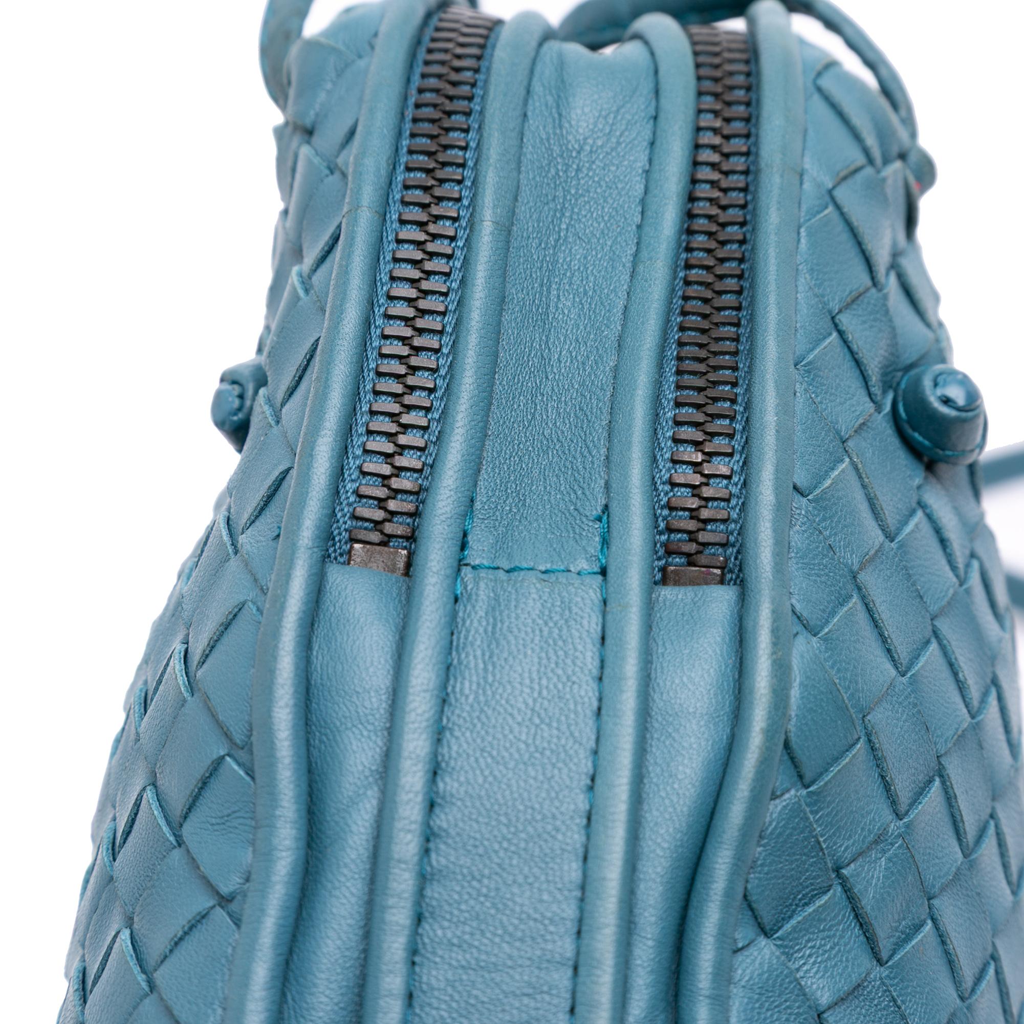 Bottega Veneta Nappa Intrecciato Nodini Double Zip Crossbody