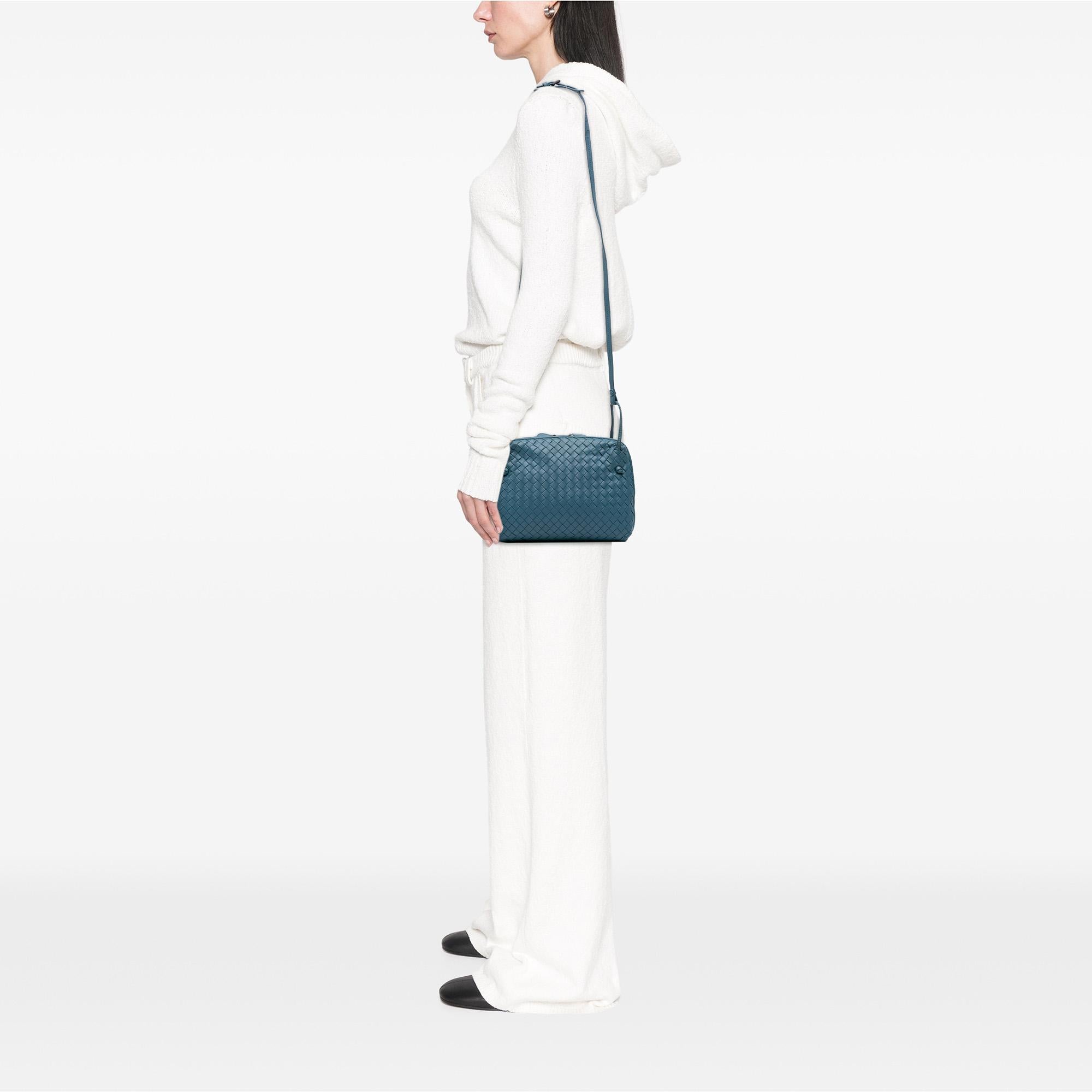 Bottega Veneta Nappa Intrecciato Nodini Double Zip Crossbody