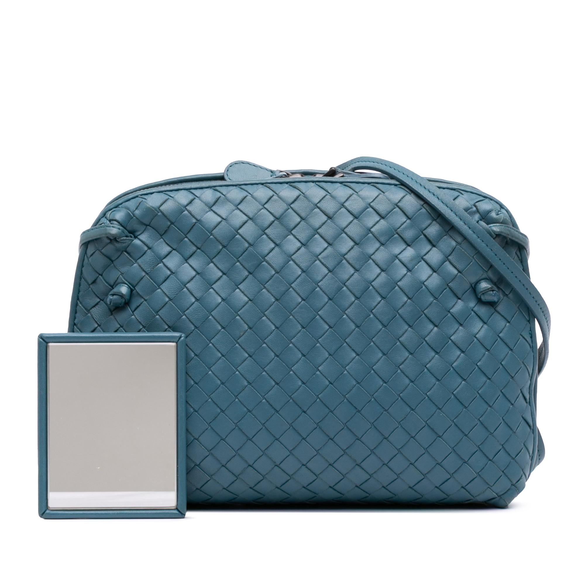 Bottega Veneta Nappa Intrecciato Nodini Double Zip Crossbody