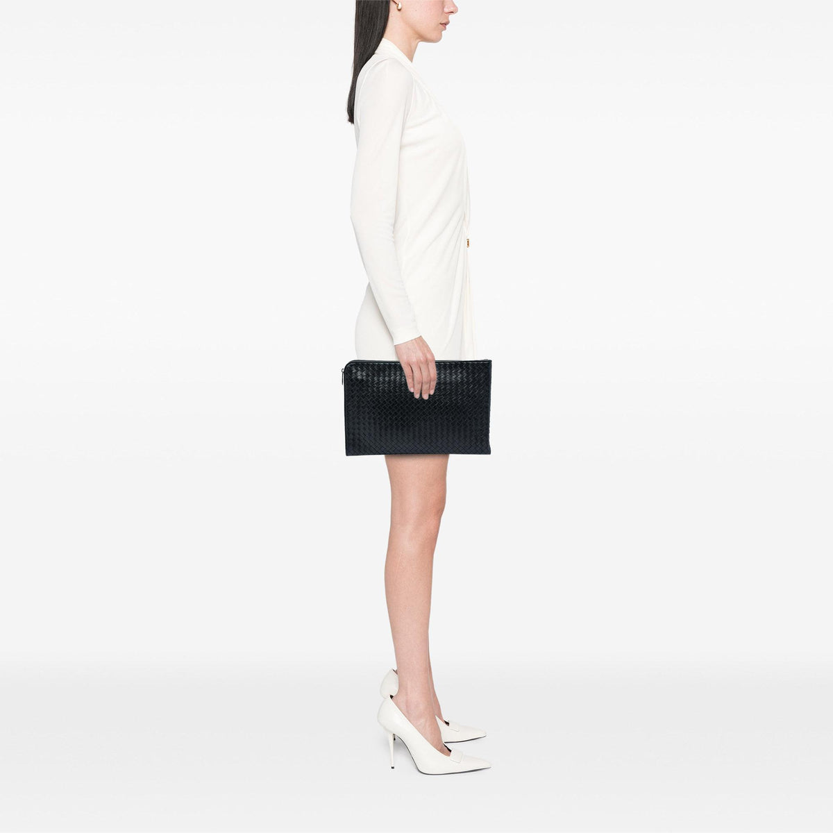 Bottega Veneta Nappa Intrecciato Portfolio Flap Clutch