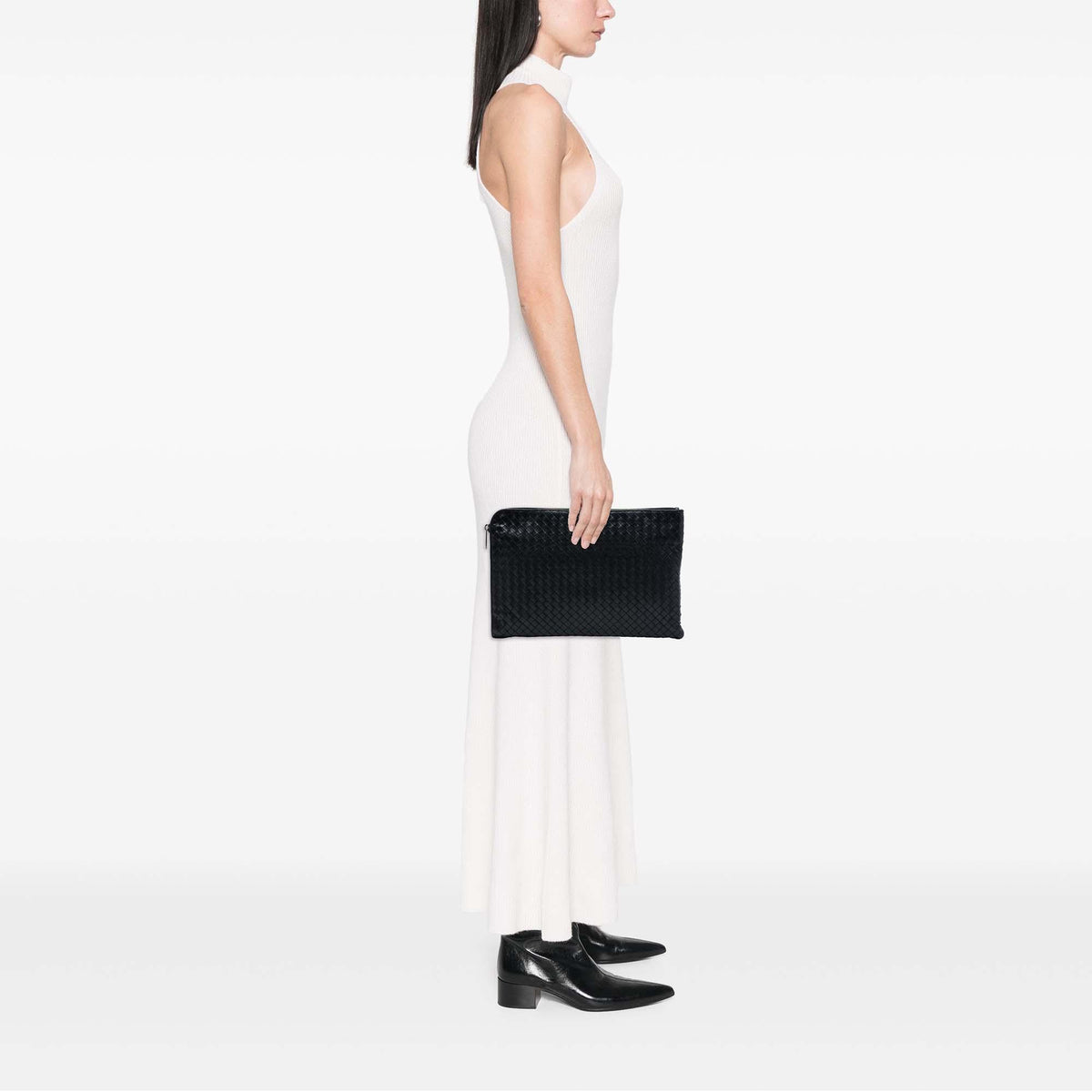 Bottega Veneta Nappa Intrecciato Portfolio Flap Clutch